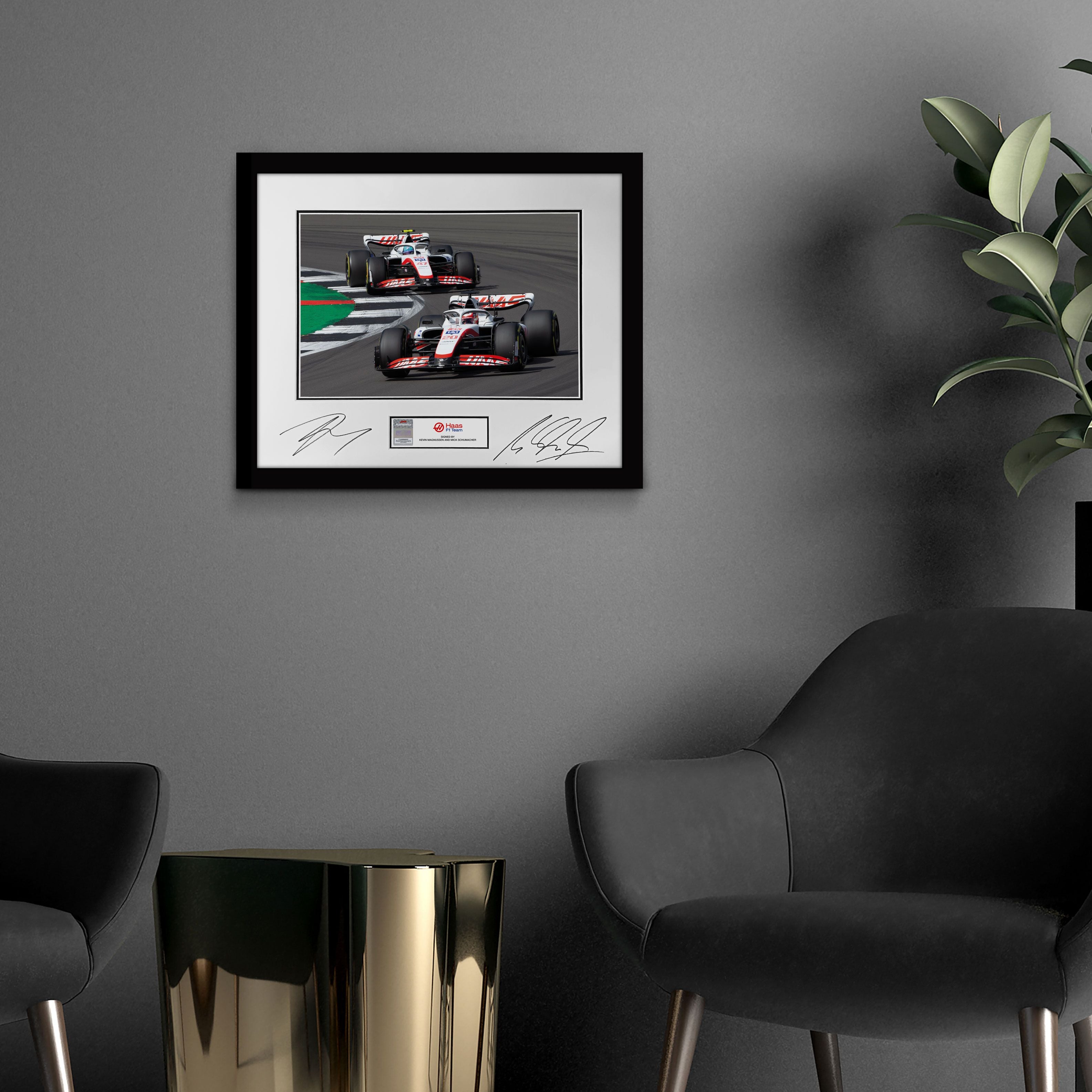 Kevin Magnussen & Mick Schumacher 2022 Dual Signed Photo - British GP