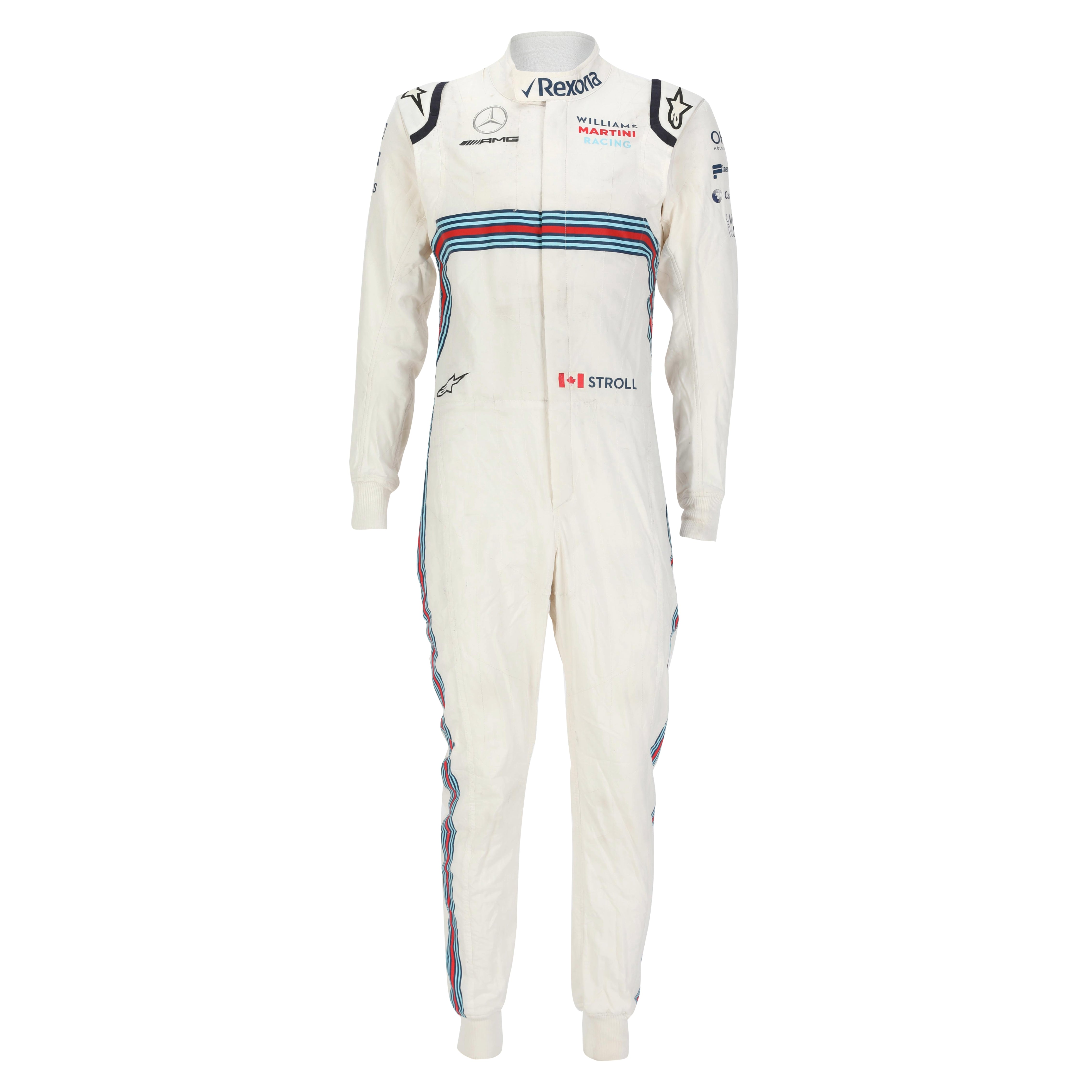 Lance Stroll 2018 Williams Martini Racing Grand Prix Used Suit