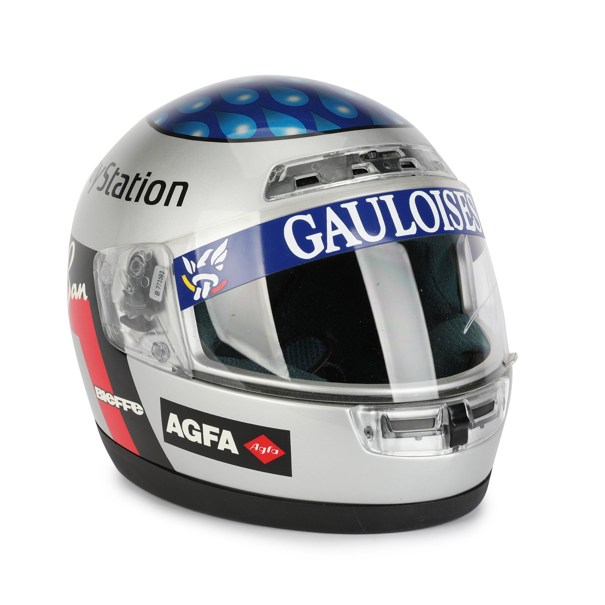 Jean Alesi Signed Official Bieffe Replica Motorbike Helmet
