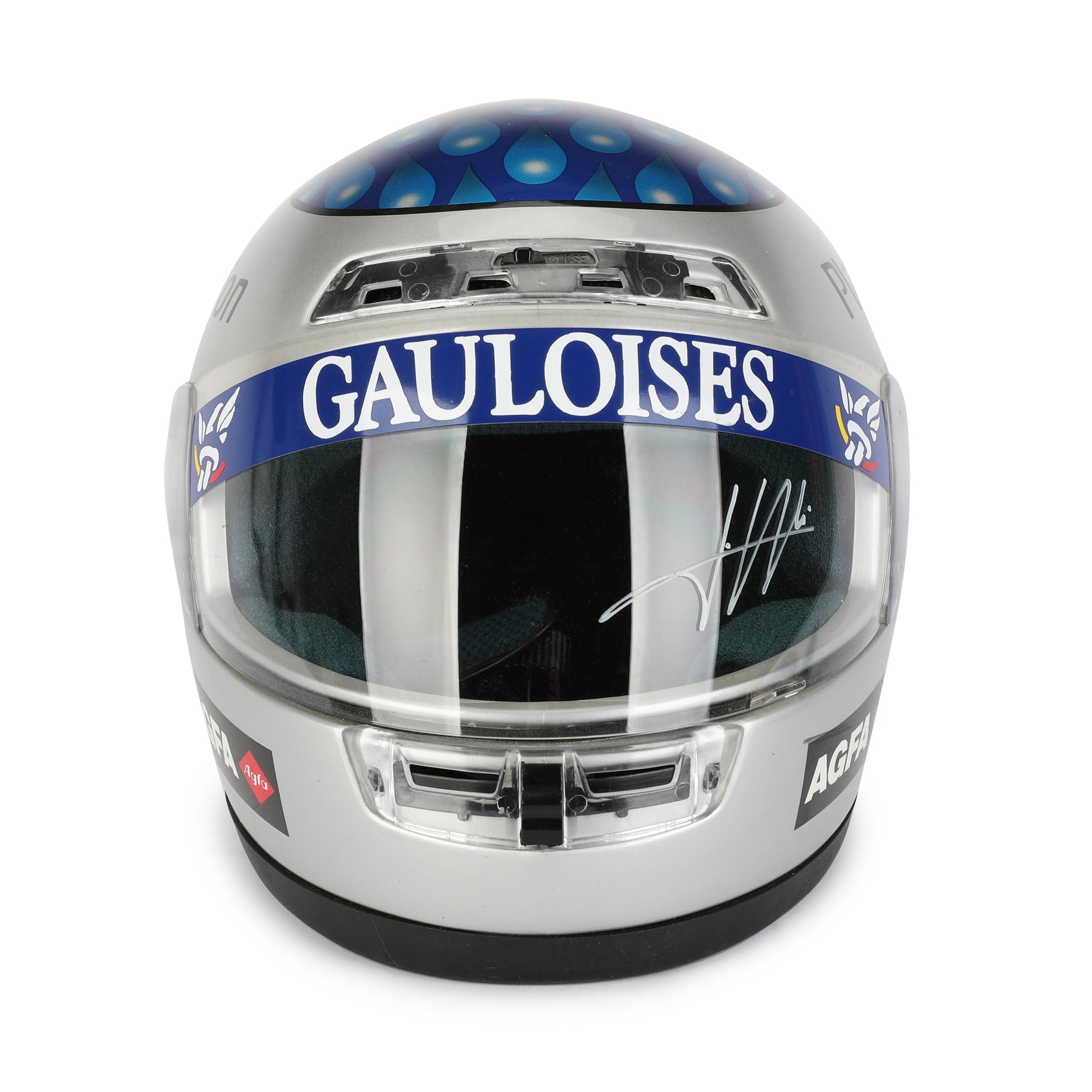 Jean Alesi Signed Official Bieffe Replica Motorbike Helmet