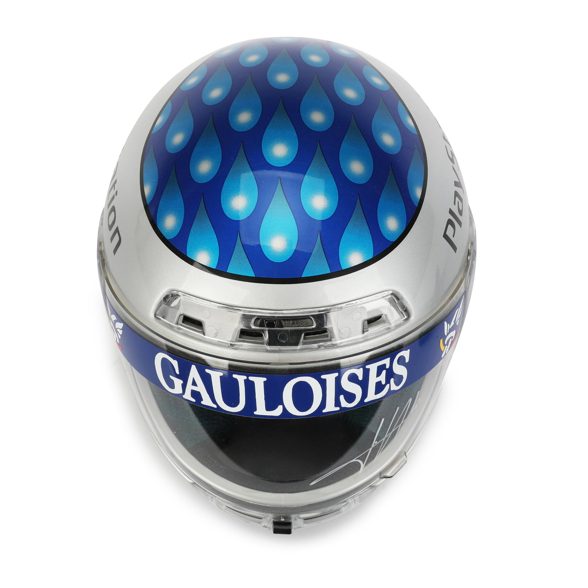 Jean Alesi Signed Official Bieffe Replica Motorbike Helmet