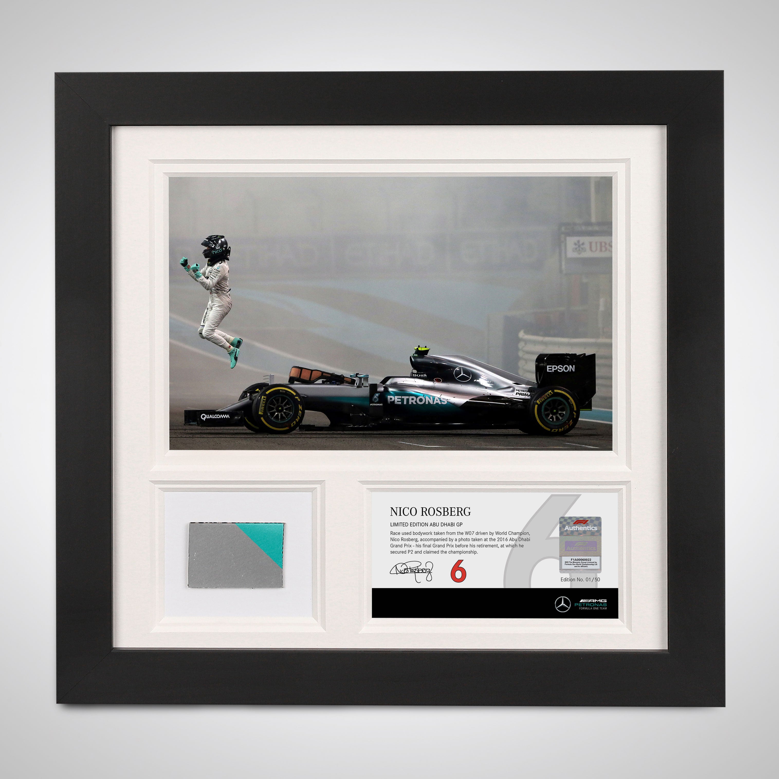 Limited-Edition Nico Rosberg 2016 Bodywork & Photo – Abu Dhabi GP