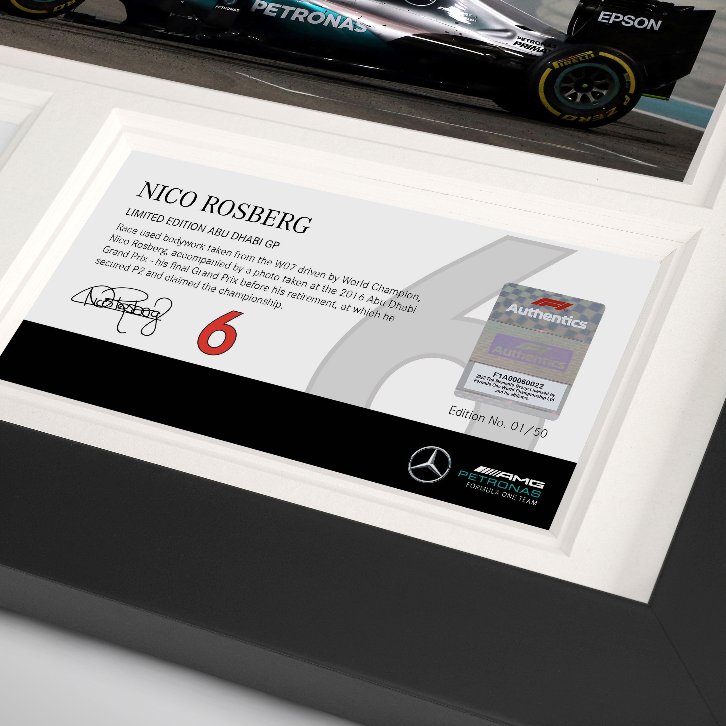 Limited-Edition Nico Rosberg 2016 Bodywork & Photo – Abu Dhabi GP