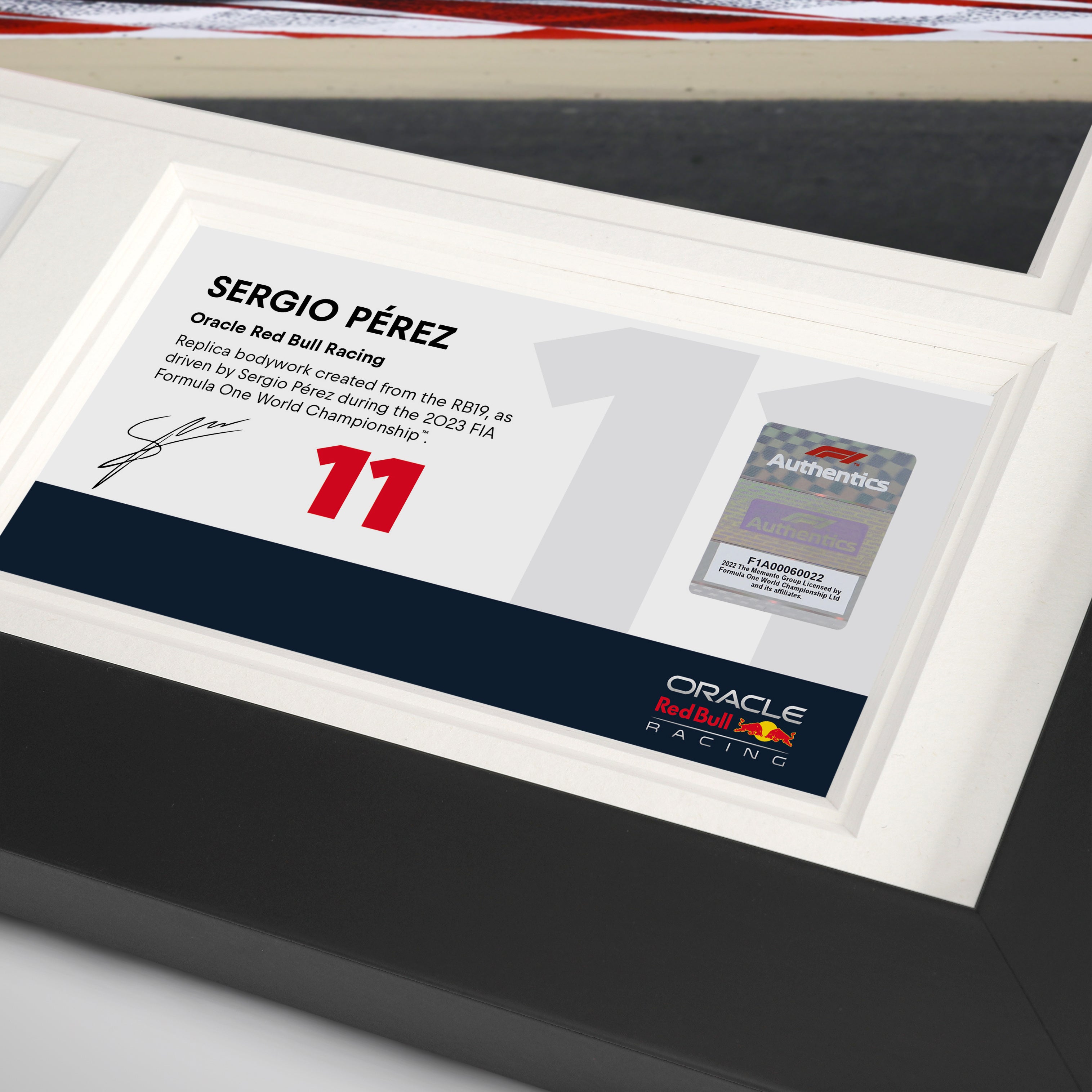 Sergio Pérez 2023 Official Red Bull Replica Bodywork & Photo