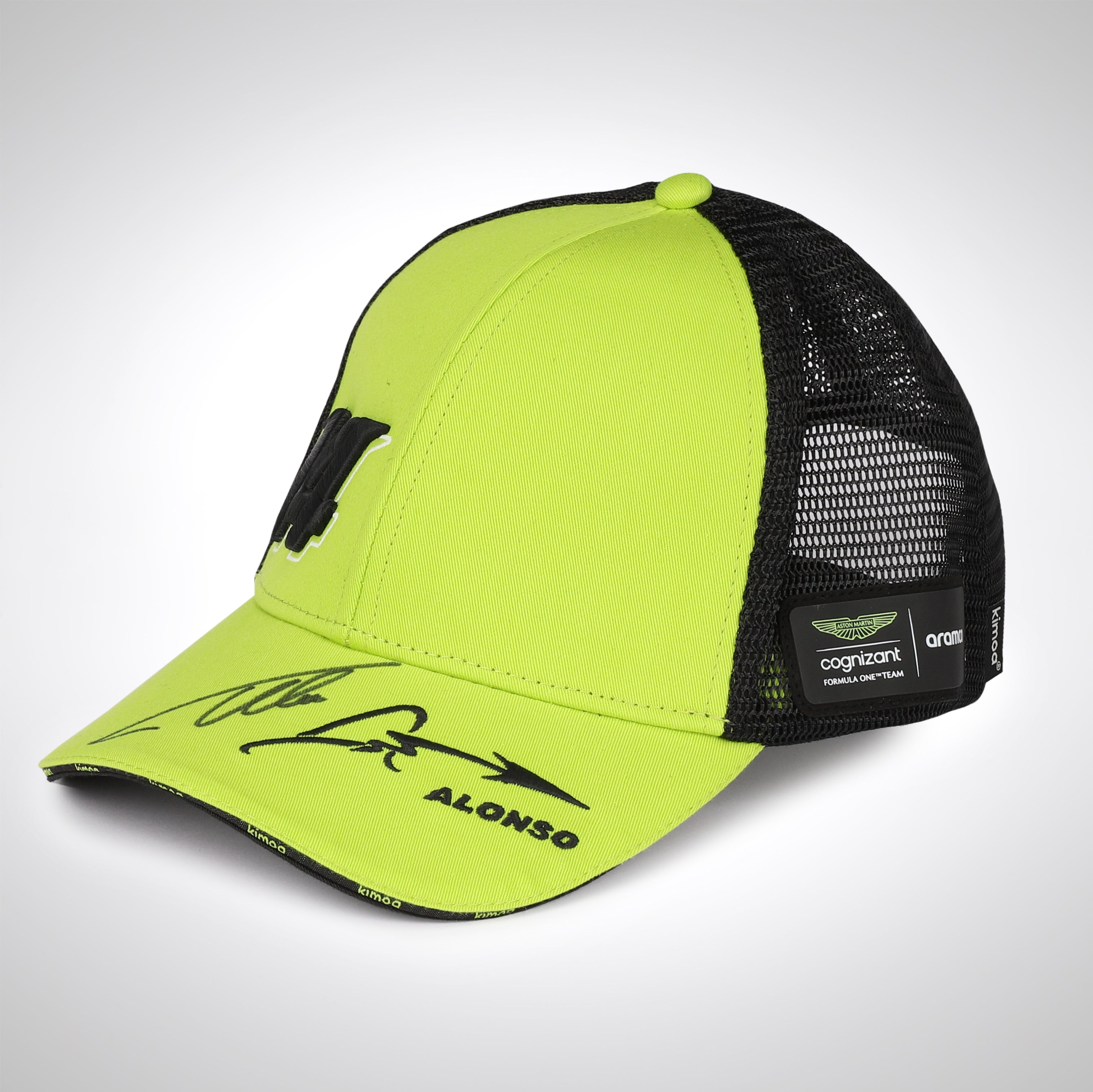Fernando Alonso 2023 Signed Aston Martin Aramco Cognizant Formula One Team Kimoa Lifestyle Cap