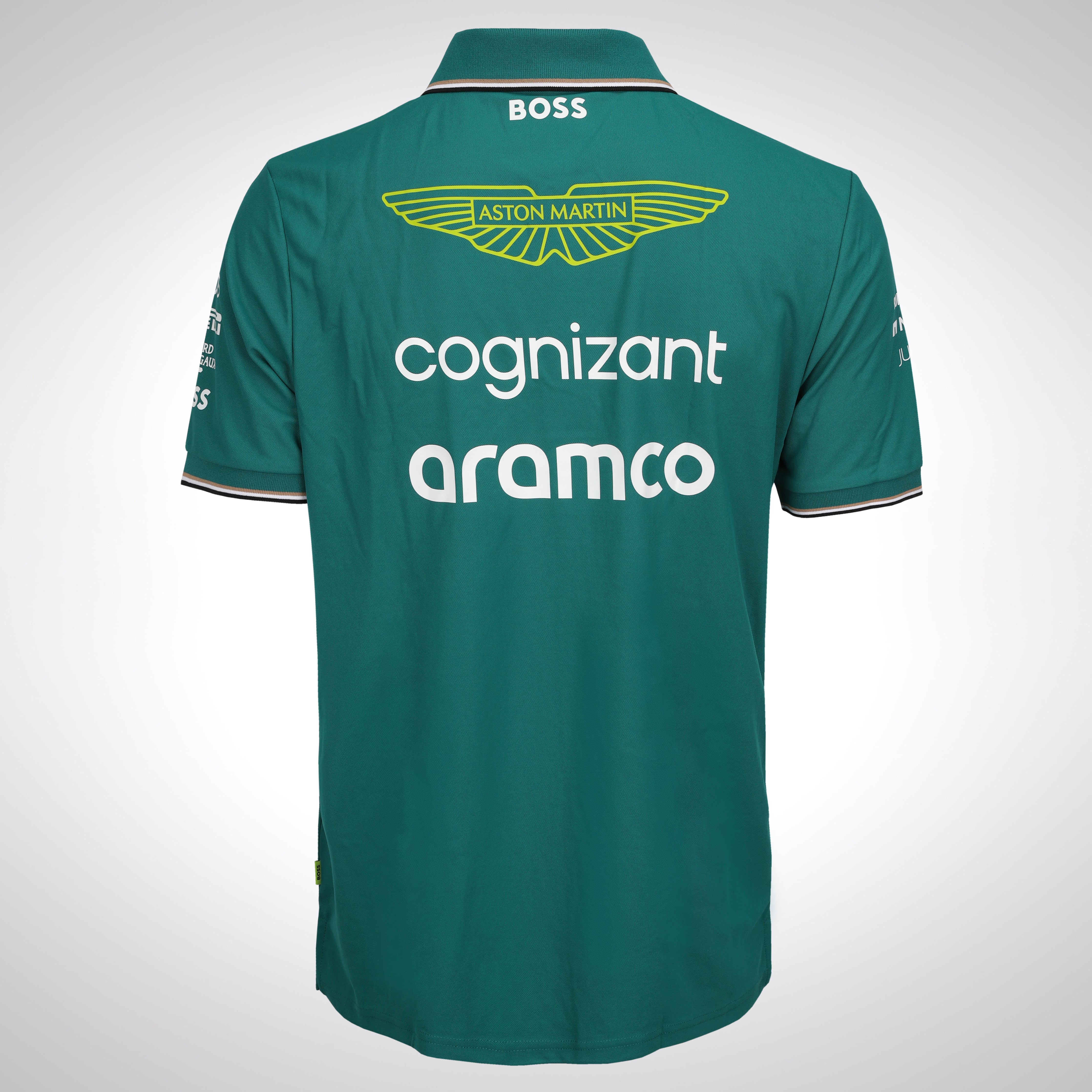 Fernando Alonso 2023 Signed Aston Martin Aramco Cognizant Formula One Team Polo Shirt