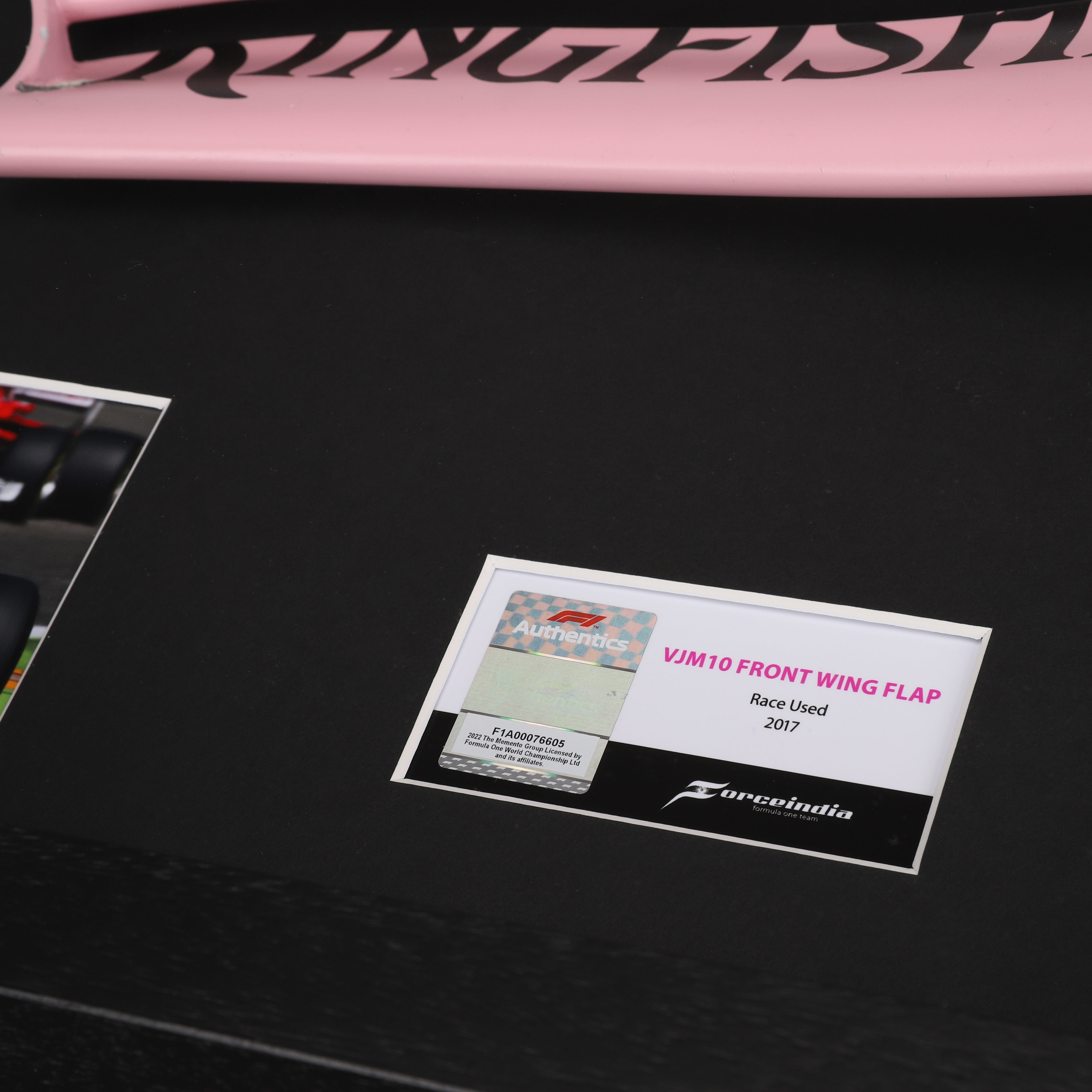 Sahara Force India F1 Team 2017 Right-Hand Front Wing Flap & Photos - Medium Downforce Spec
