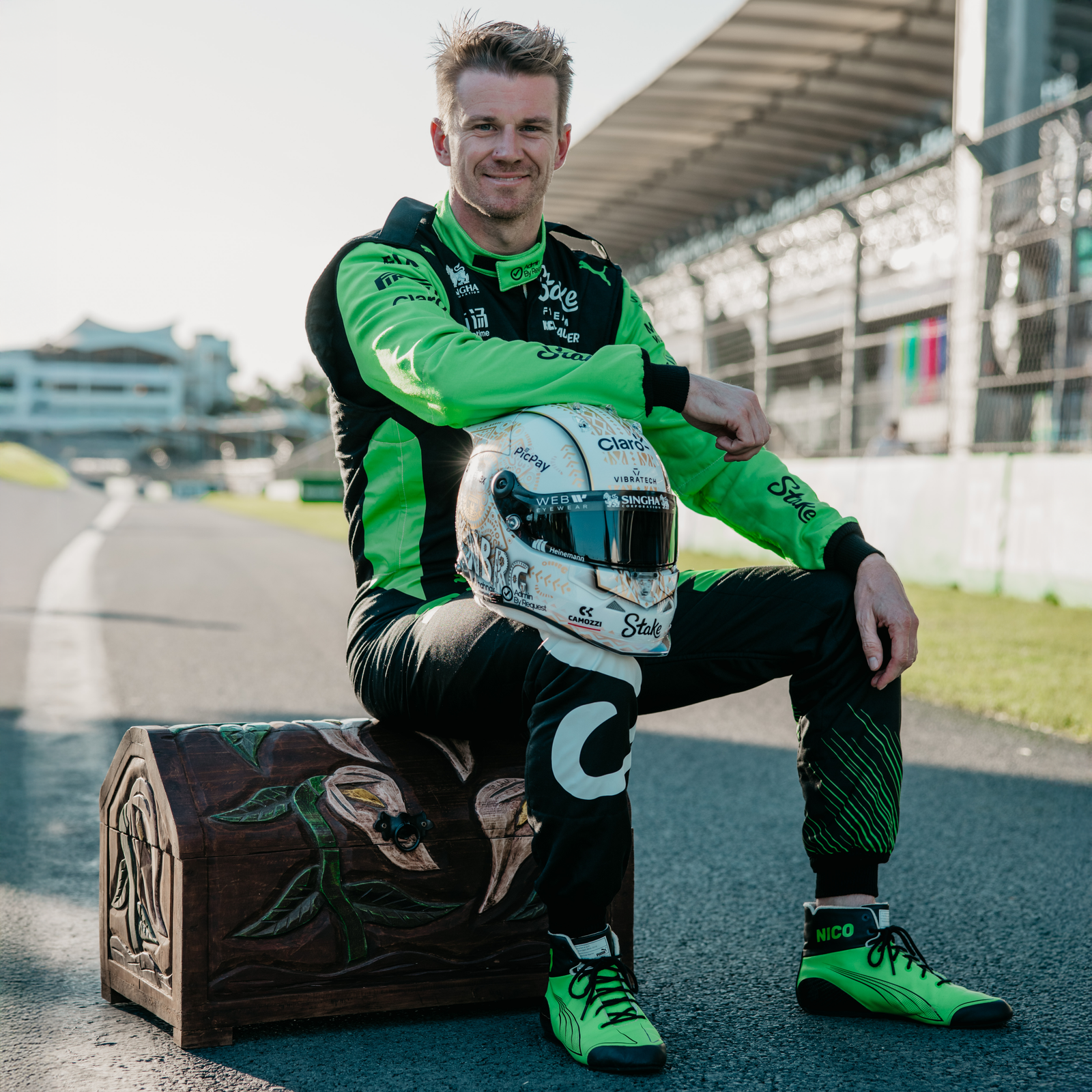 Nico Hulkenberg 2025 Mexico City GP Signed Grand Prix Used Helmet