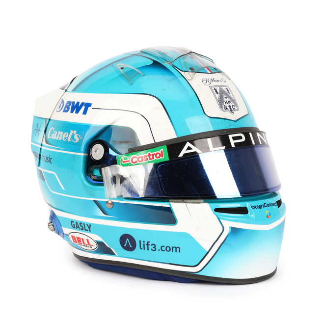 Pierre Gasly Signed 2024 BWT Alpine F1 Team Race Used Helmet - US GP