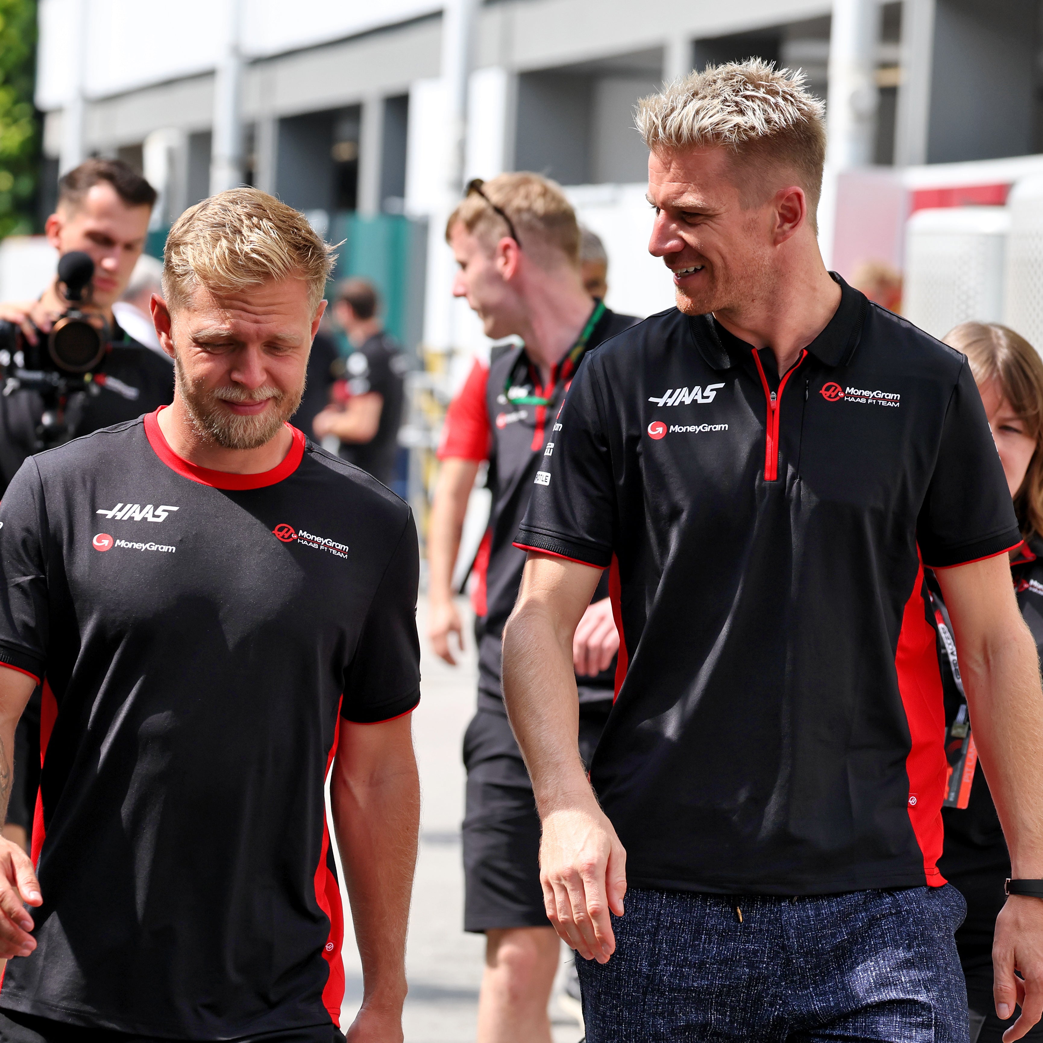 Kevin Magnussen & Nico Hülkenberg Dual Signed 2023 Haas F1 Team Polo Shirt