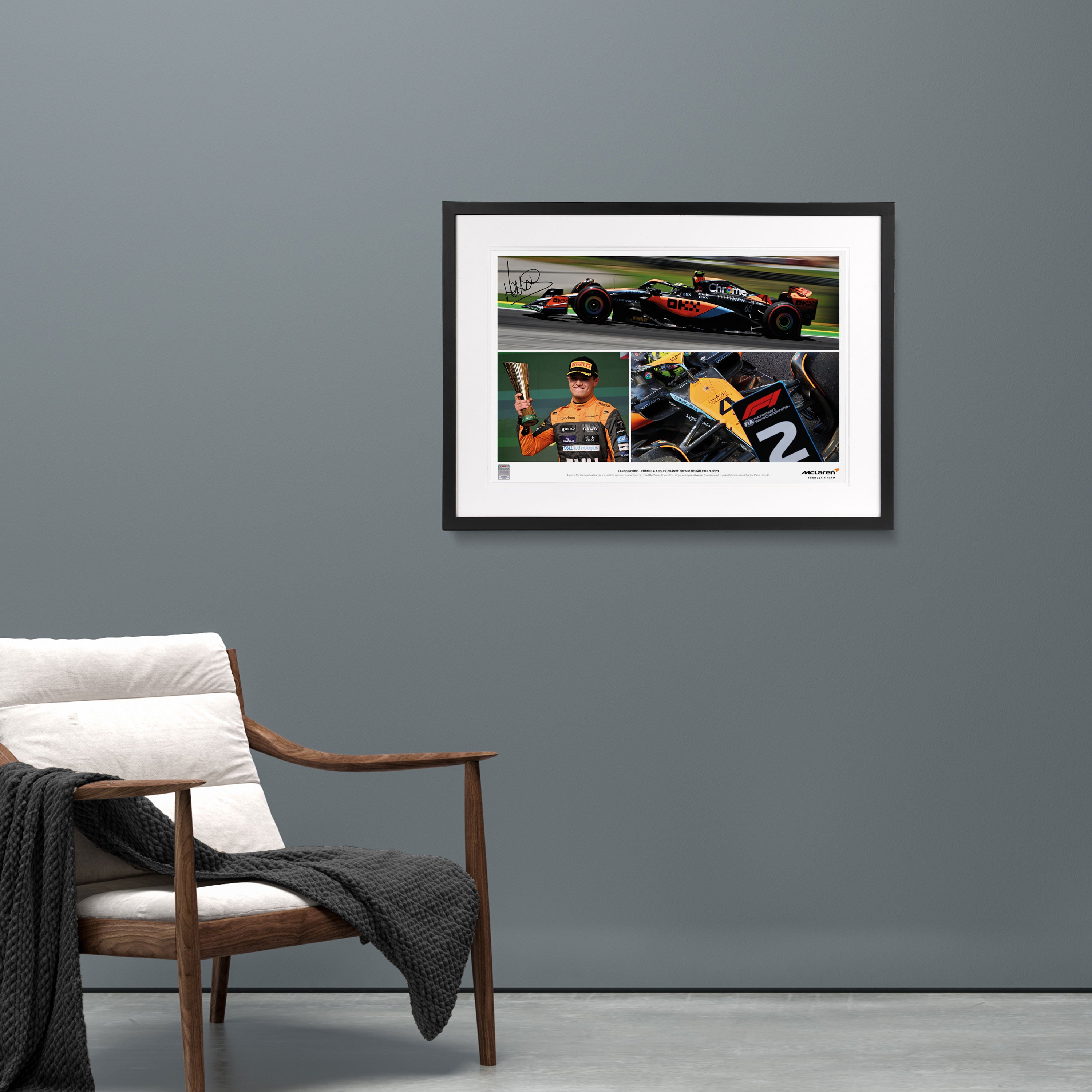 Limited Edition Lando Norris 2023 Signed Photo Collage – São Paulo GP