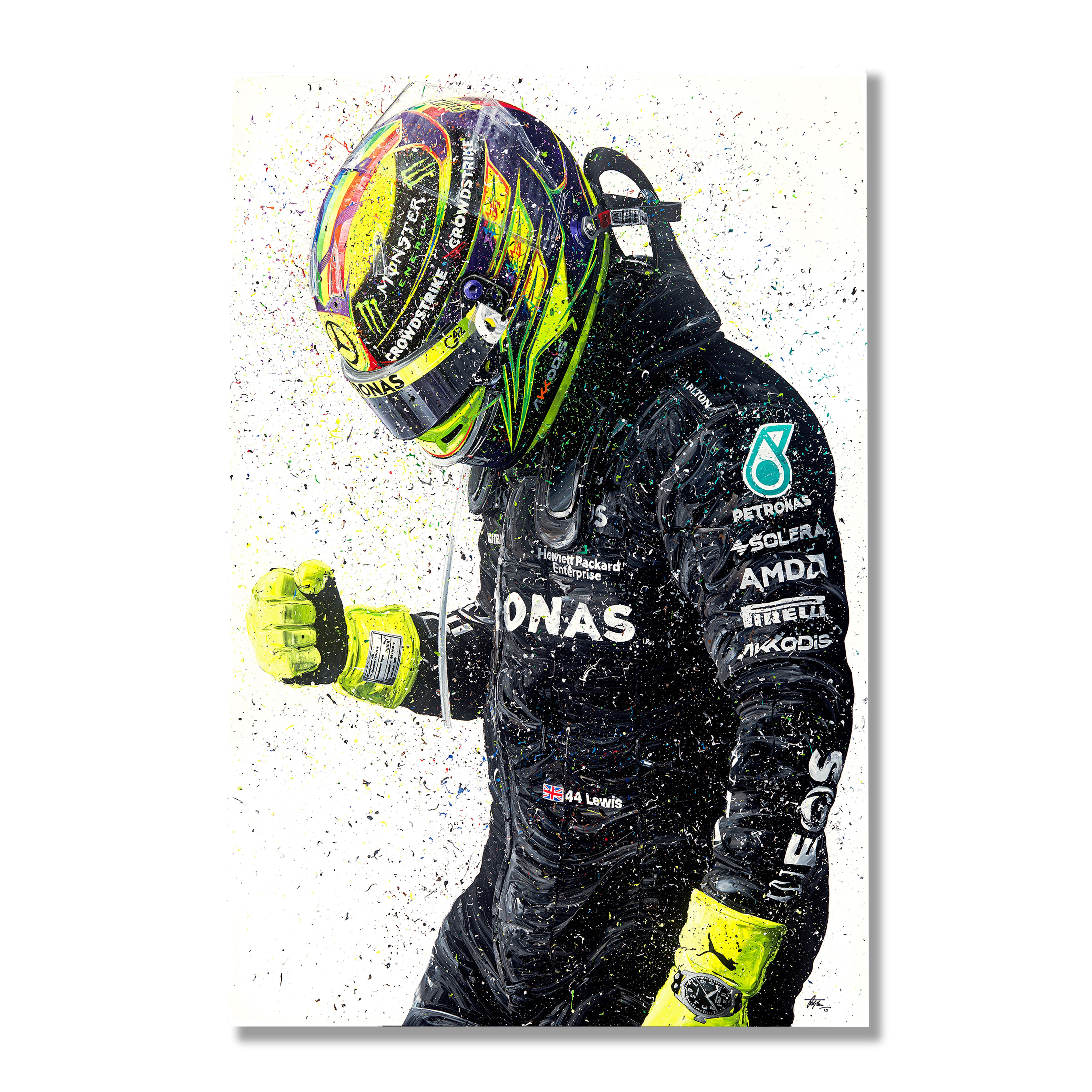 Lewis Hamilton 2023 ‘Podium’ Giclee Print – David Johnson