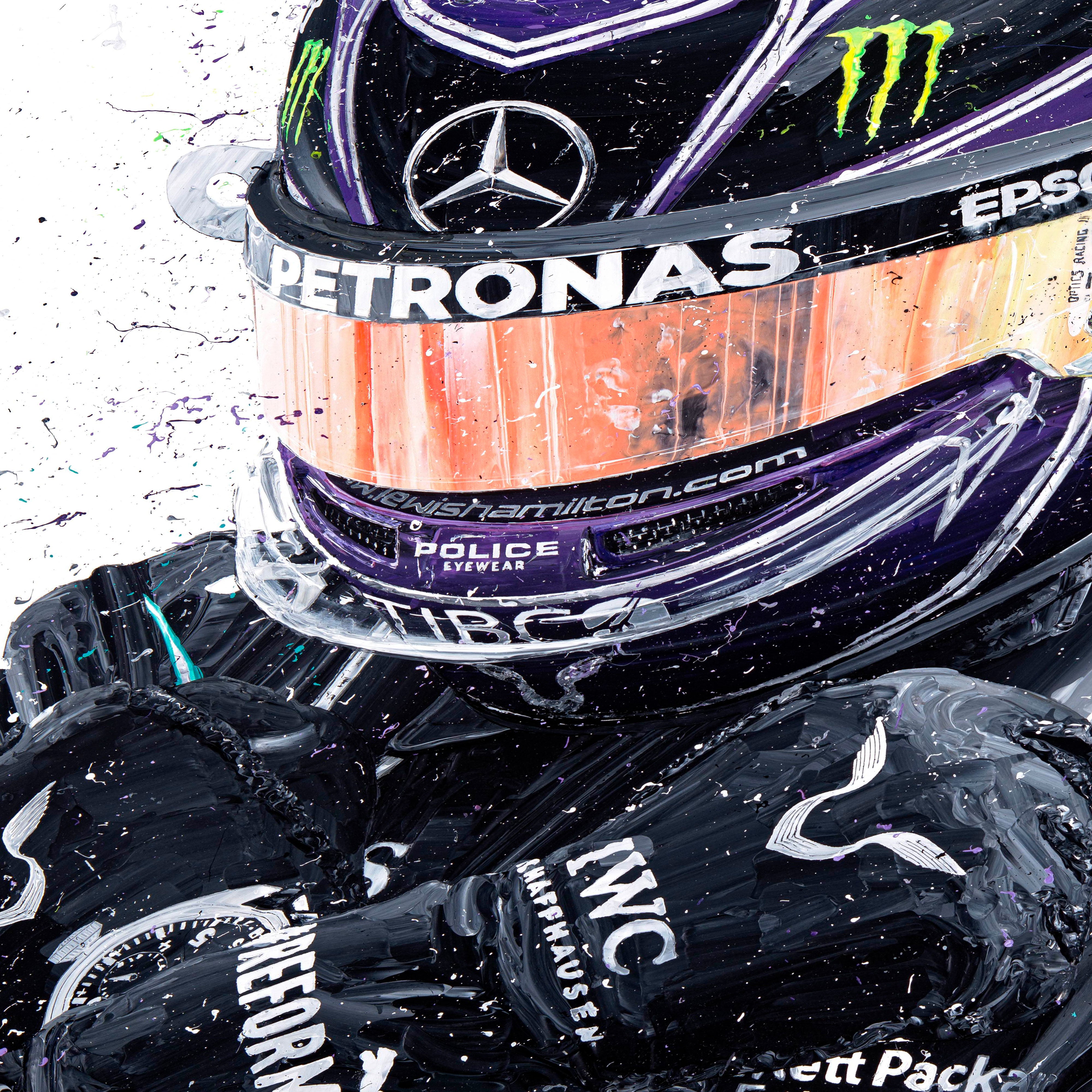 Lewis Hamilton Tribute Framed Embellished Print – David Johnson