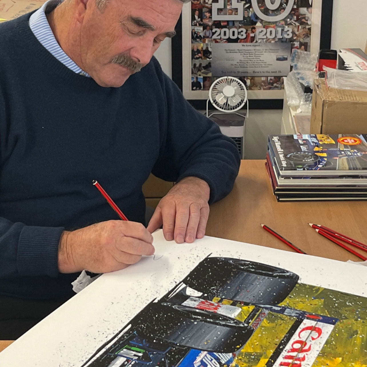 Nigel Mansell & Ayrton Senna Taxi Giclee Print – David Johnson