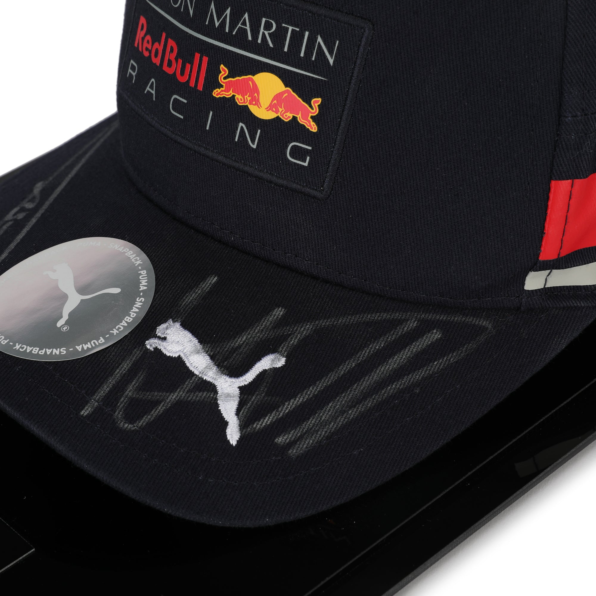 Max Verstappen and Pierre Gasly 2019 Signed Cap In Display