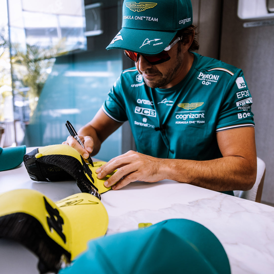 Fernando Alonso 2023 Signed Aston Martin Aramco Cognizant Formula One Team Kimoa Lifestyle Cap