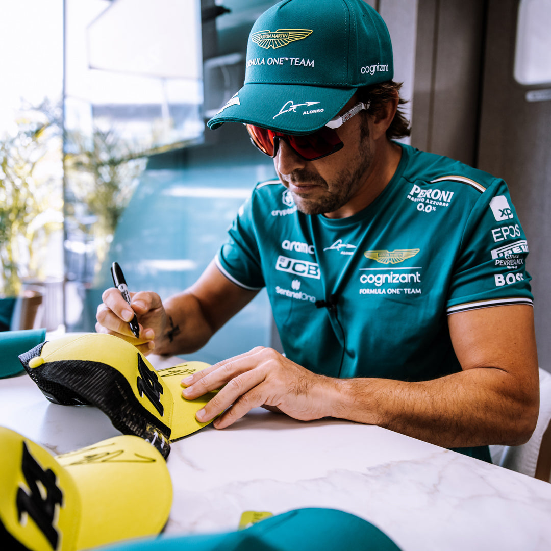 Fernando Alonso 2023 Signed Aston Martin Aramco Cognizant Formula One Team Kimoa Lifestyle Cap