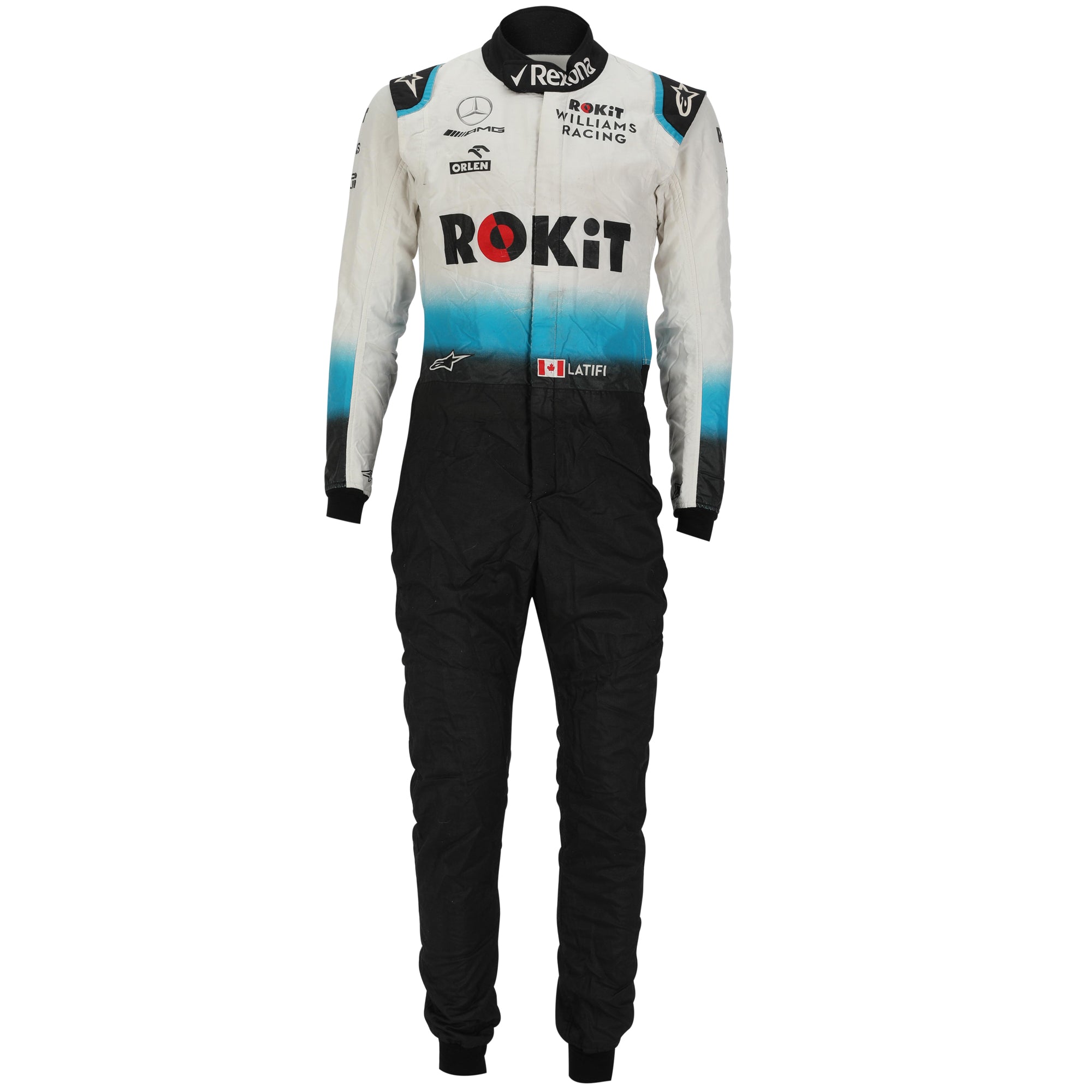 Nicholas Latifi 2019 ROKiT Williams Racing Grand Prix Used Suit