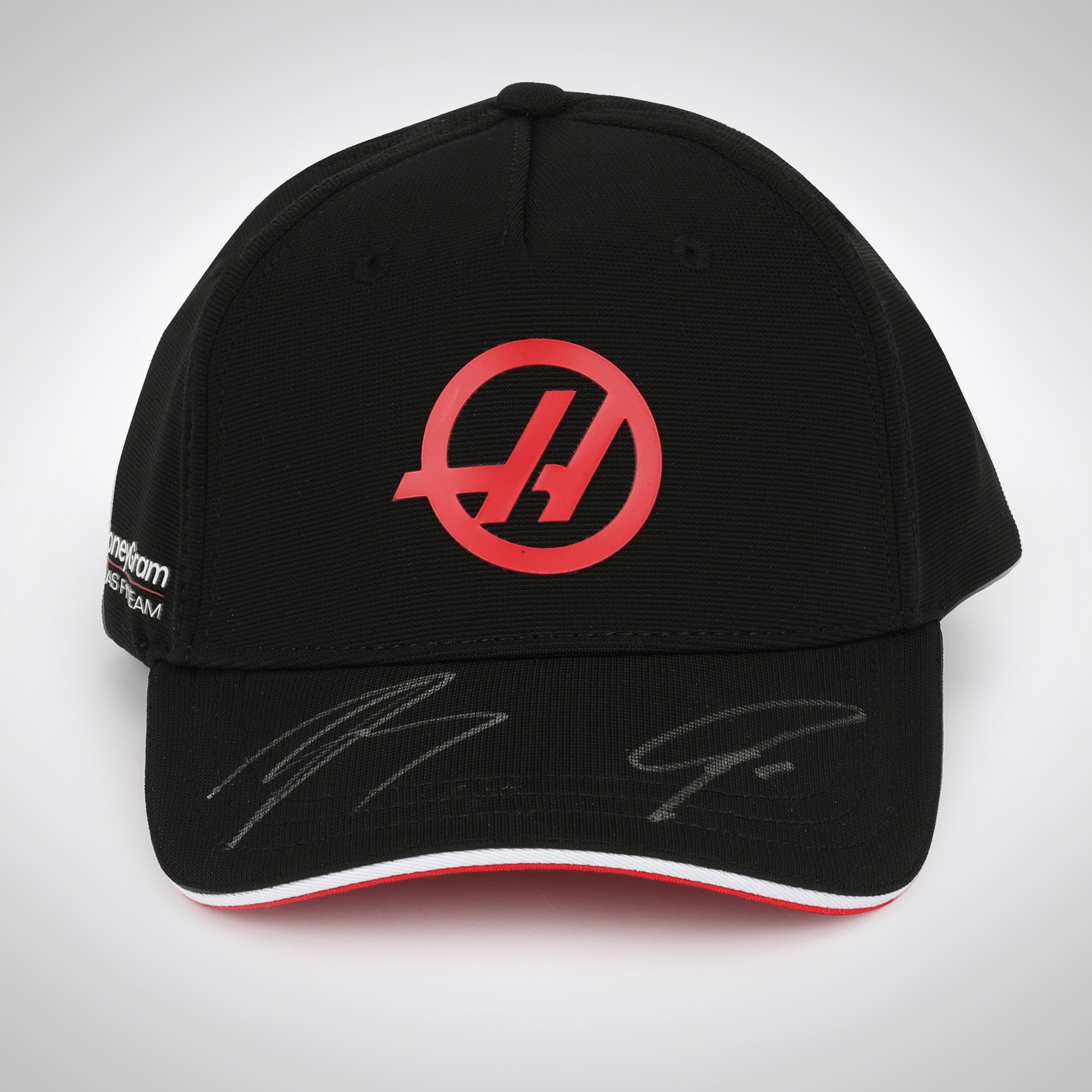 Kevin Magnussen & Nico Hulkenberg Dual Signed 2023 Haas F1 Team Cap