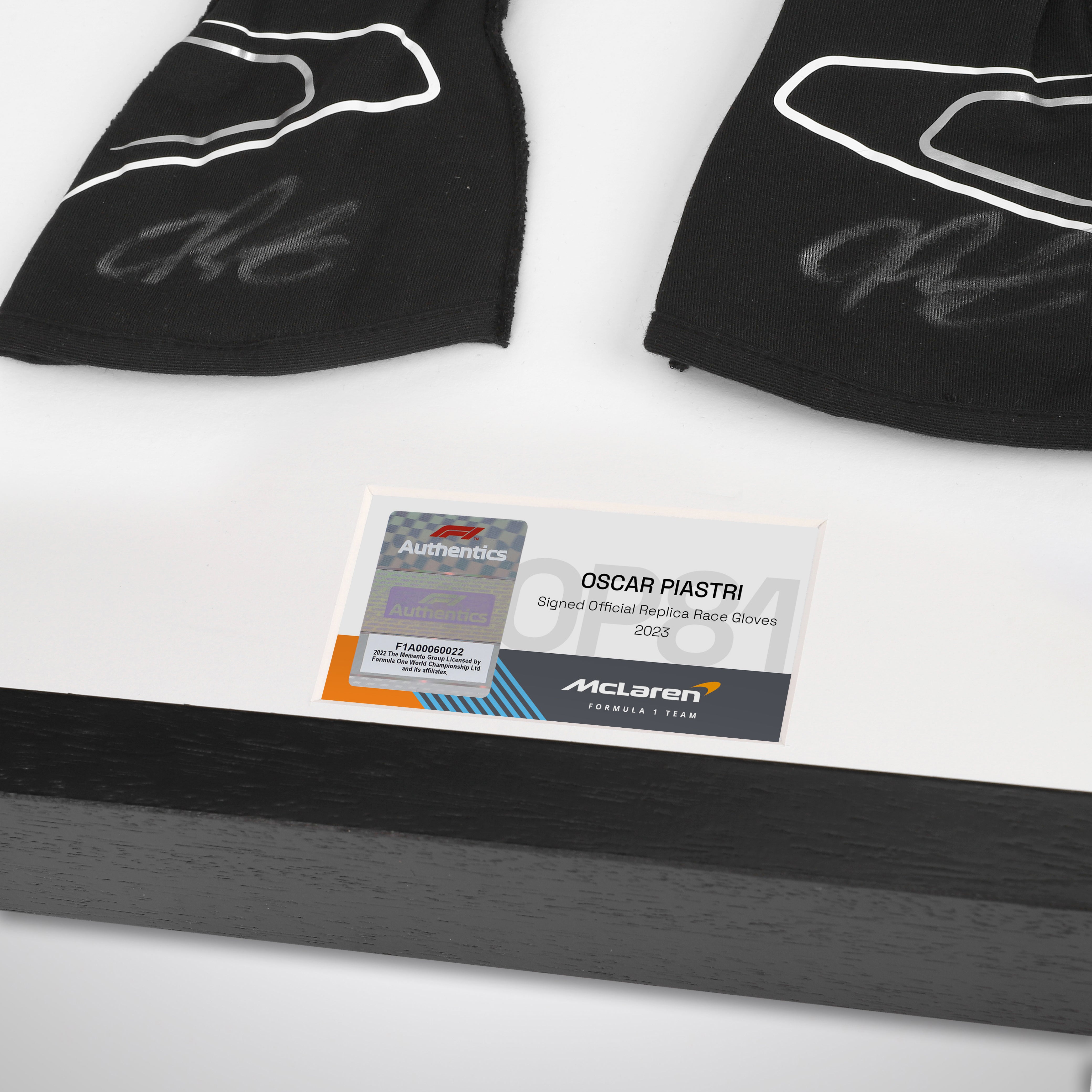 Oscar Piastri 2023 Signed Replica McLaren F1 Team Race Gloves