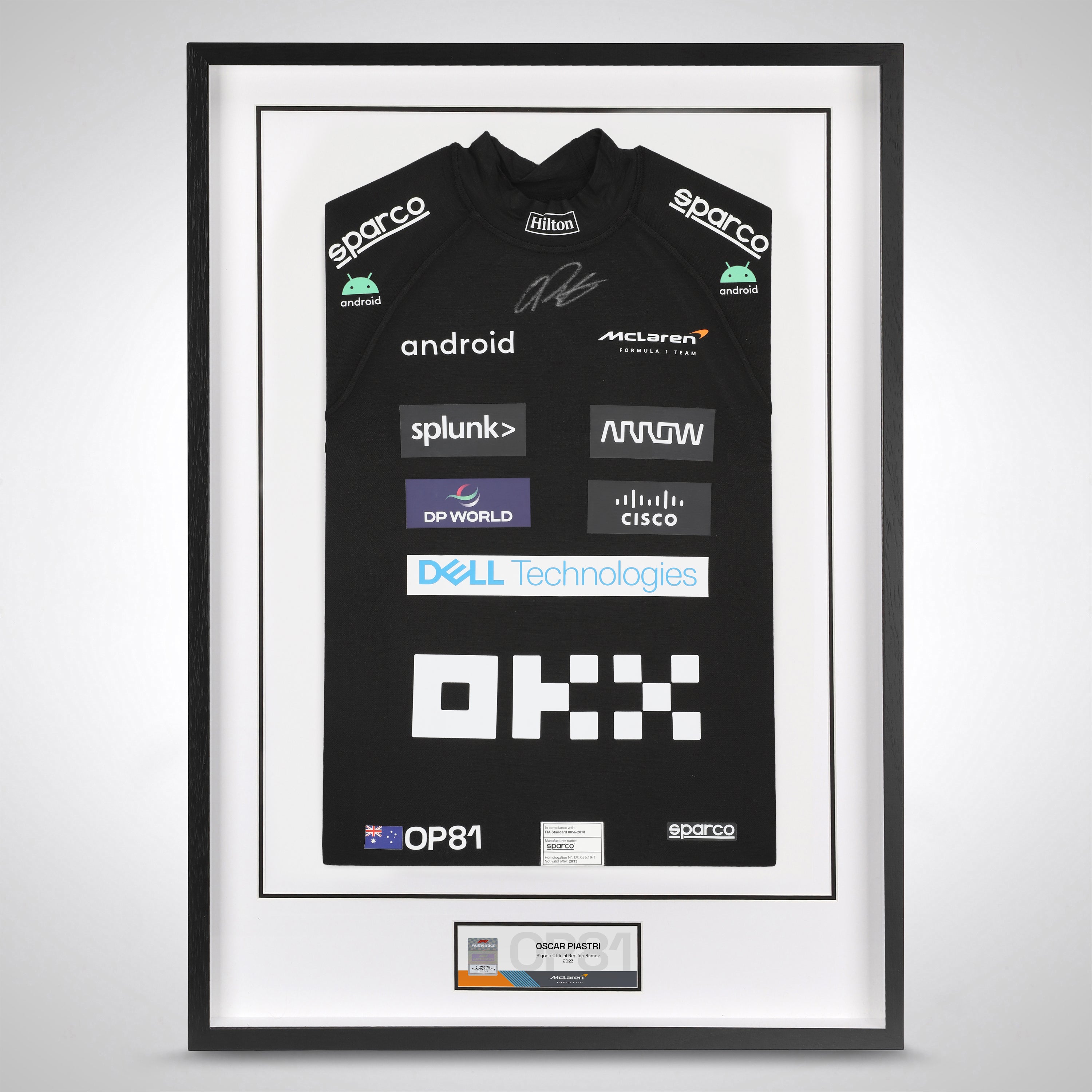 Oscar Piastri 2023 Signed Replica McLaren F1 Team Nomex Top