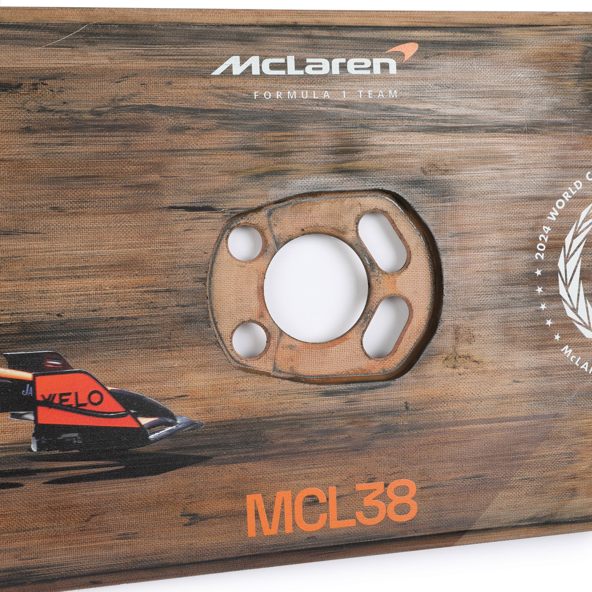 Oscar Piastri 2024 McLaren F1 Team Race Used Skid Plank Wall Art - Spanish GP