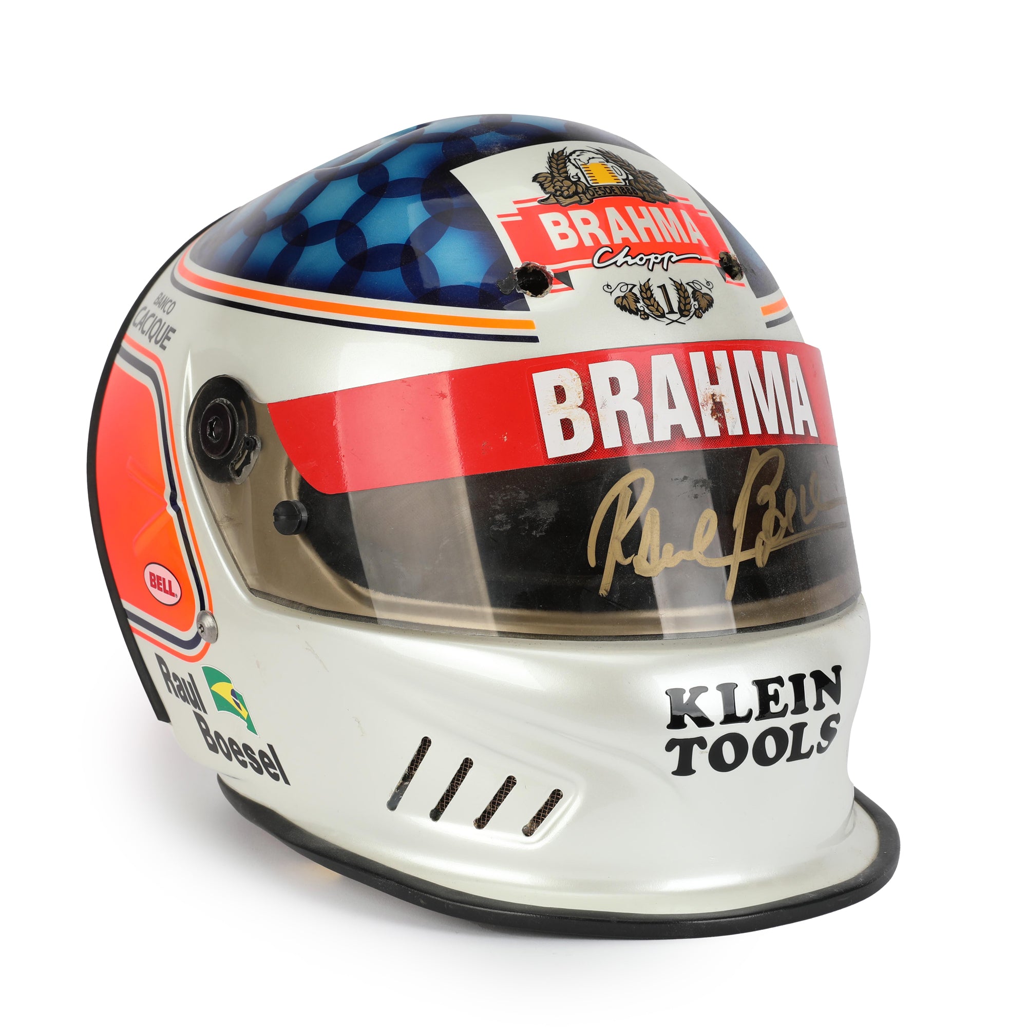 Raul Boesel Original Signed Indy Helmet