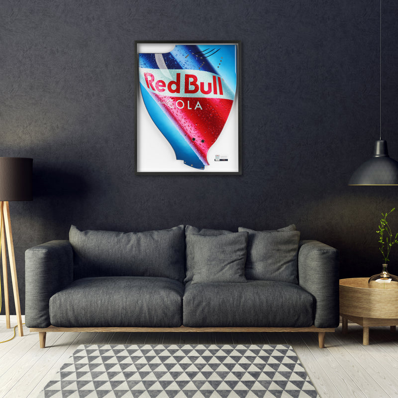 Red Bull Racing 2010 Grand Prix Used RB6 Righthand Rear Wing Endplate - Red Bull Cola Branding