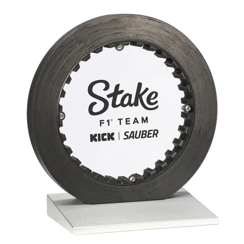 Stake F1® Team Kick Sauber Brake Disc on Display
