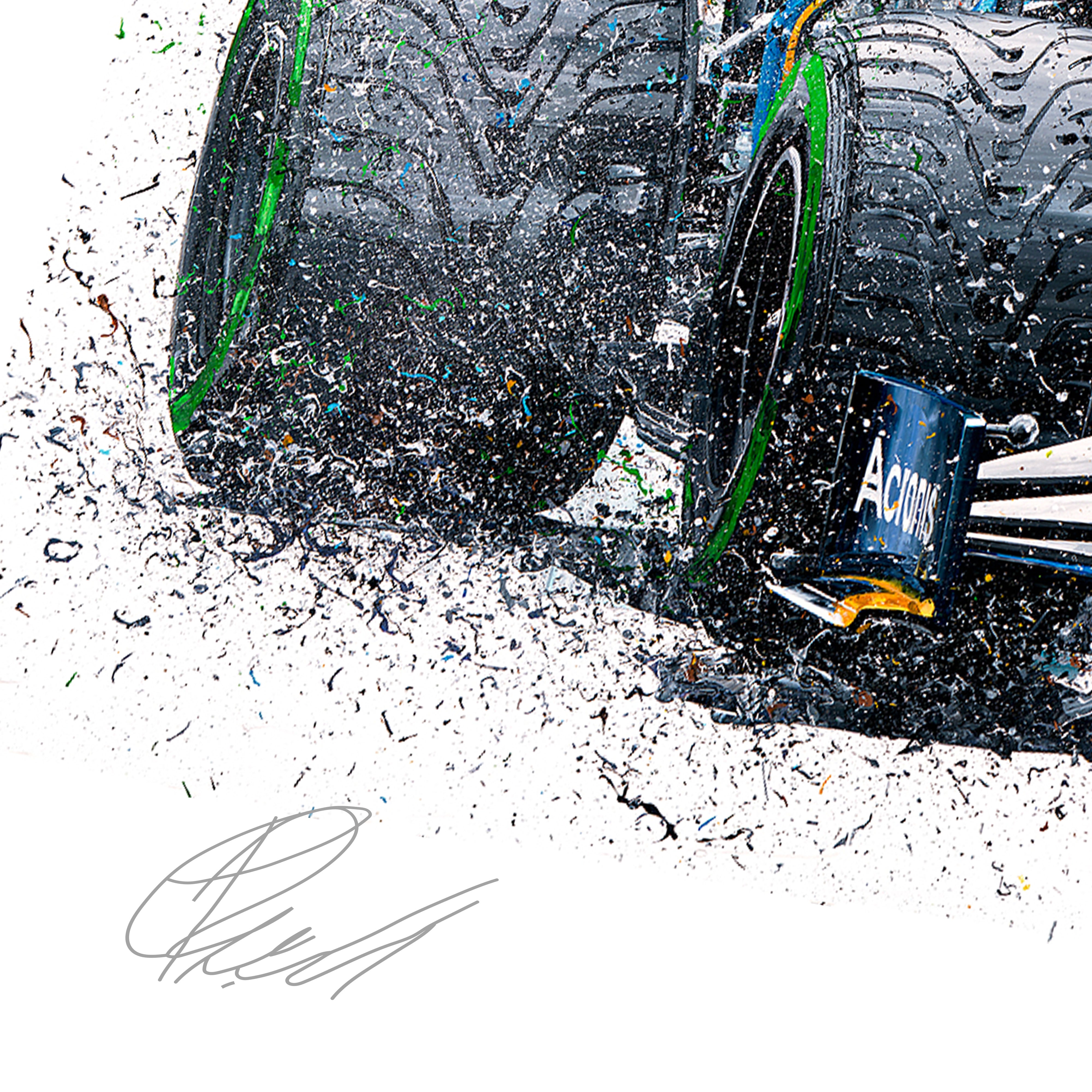 George Russell 2021 Signed Giclee Print – David Johnson