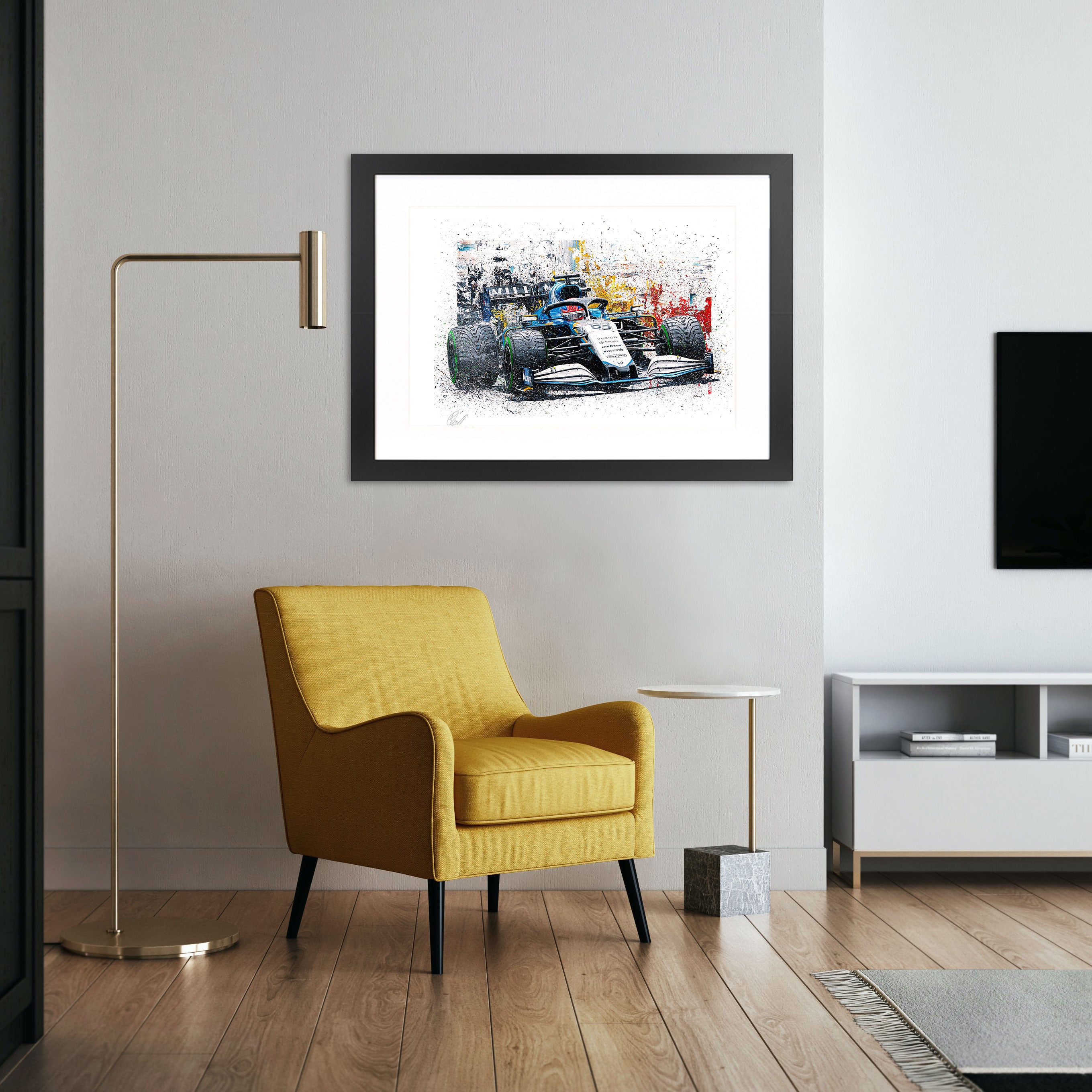 George Russell 2021 Signed Giclee Print – David Johnson
