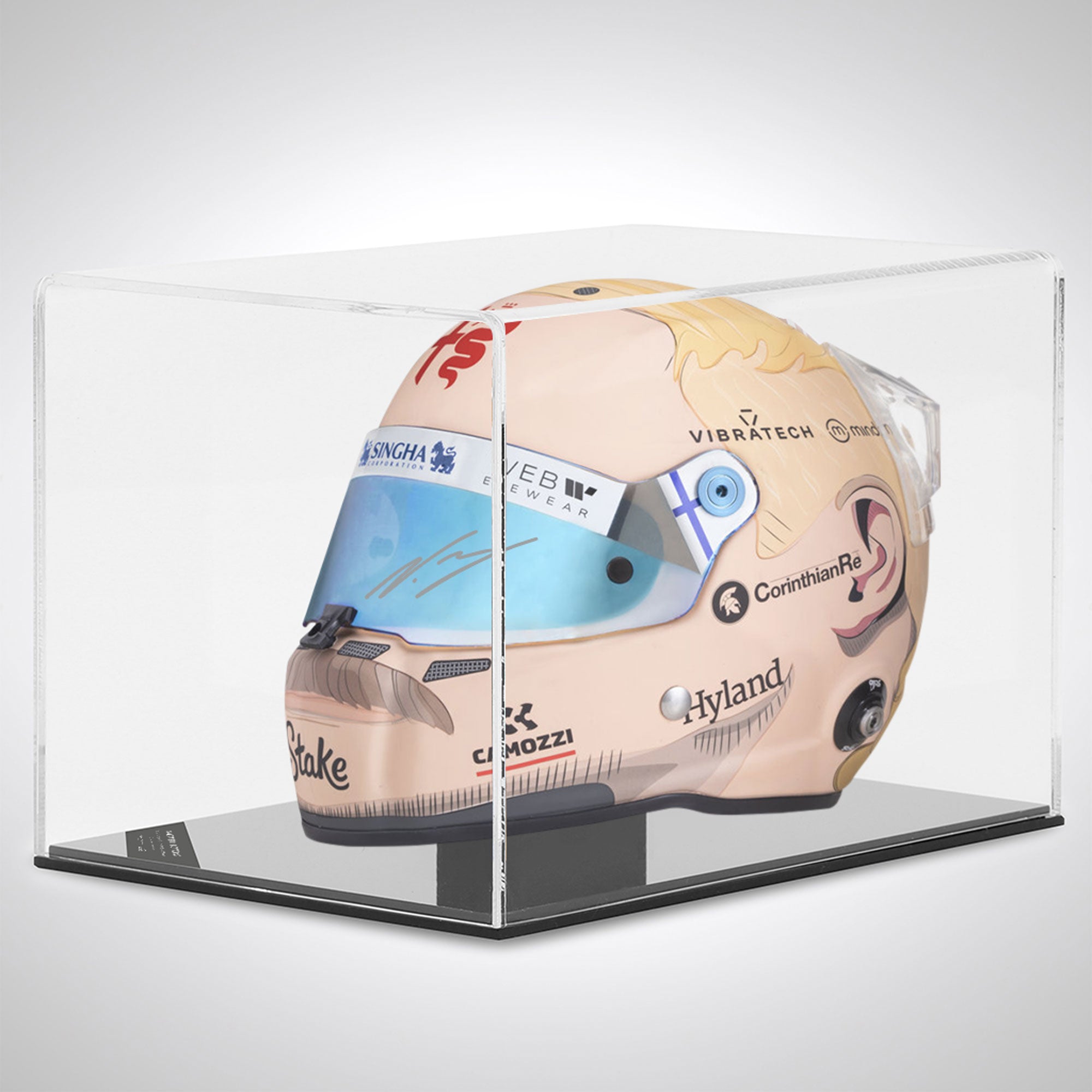 Valtteri Bottas 2023 Signed 1:2 Scale Helmet – ‘Mullet & Moustache’ Edition