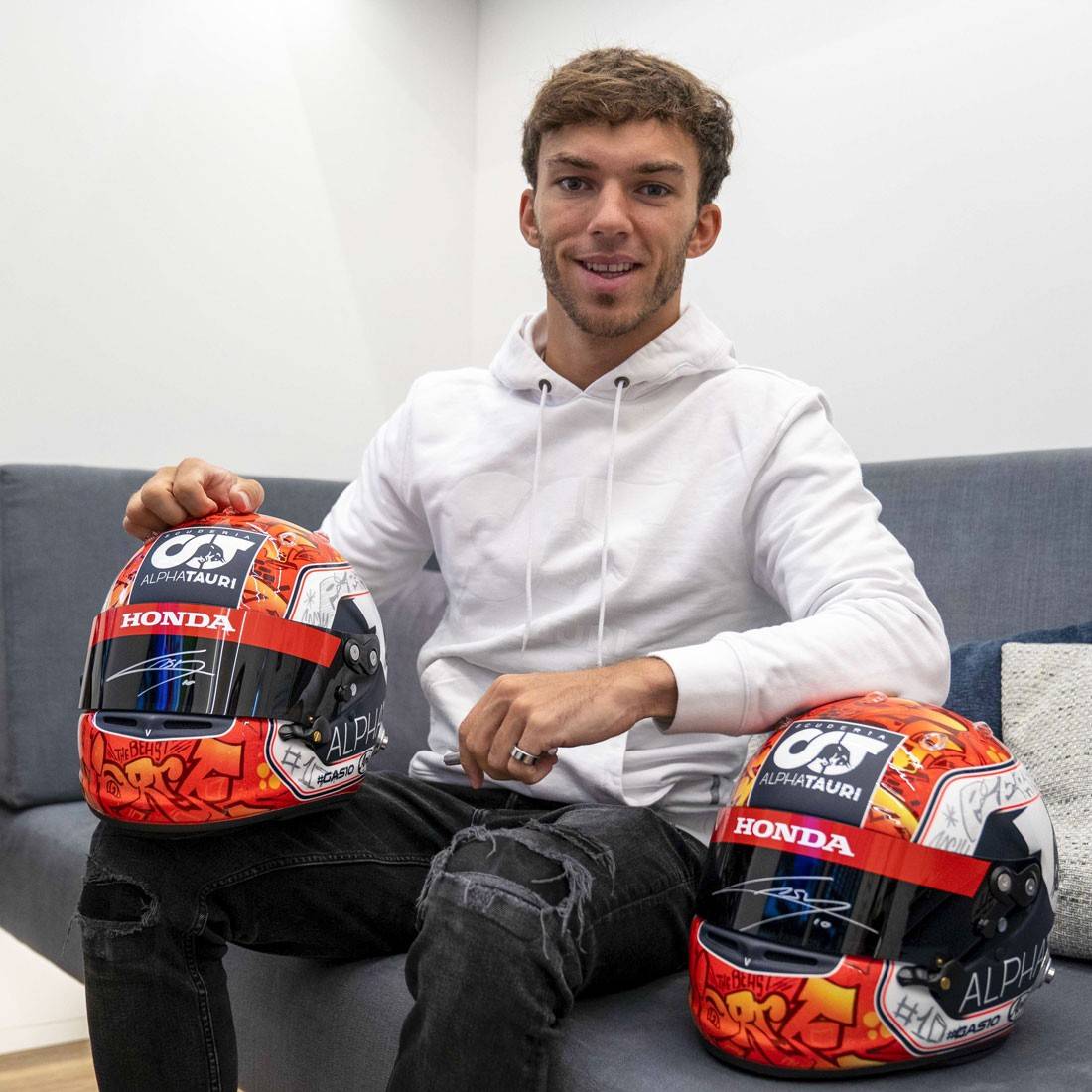 Pierre Gasly 2020 Signed 1:1 Italian GP Promo Helmet