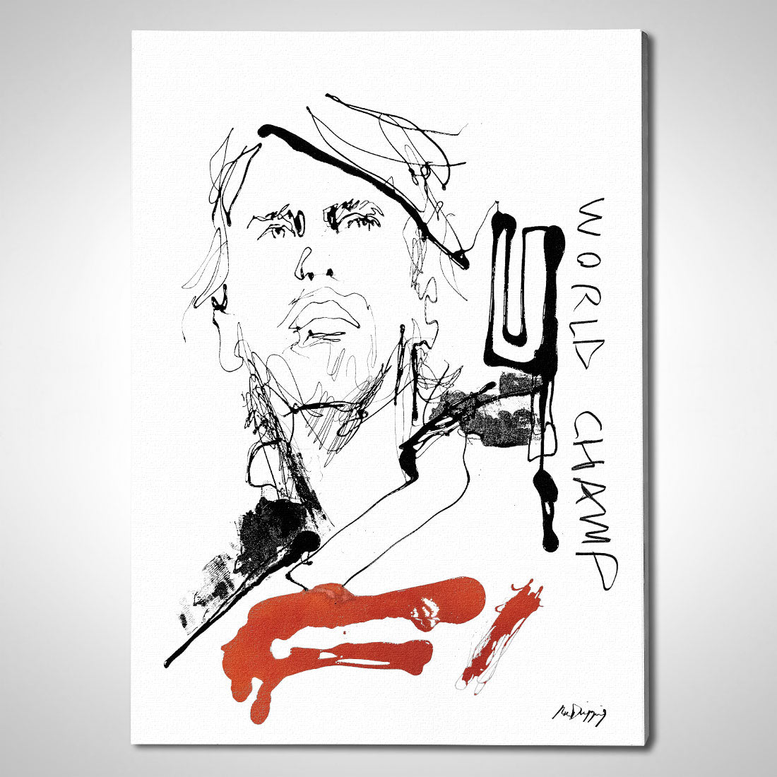 Sebastian Vettel 2022 Abu Dhabi GP Canvas Print Artwork – Mr Dripping