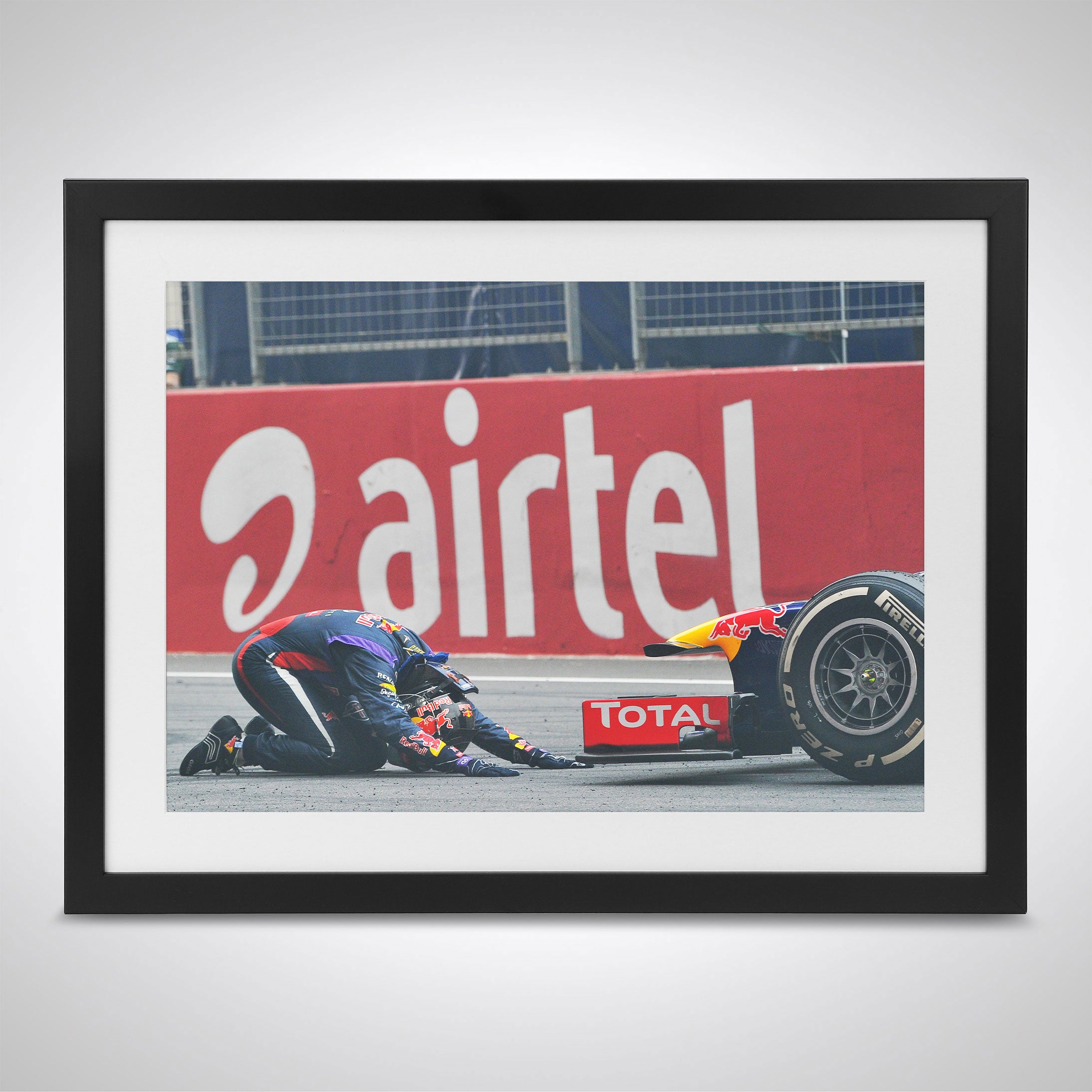 Sebastian Vettel 2013 'Fourth Consecutive World Title' Print - Indian GP