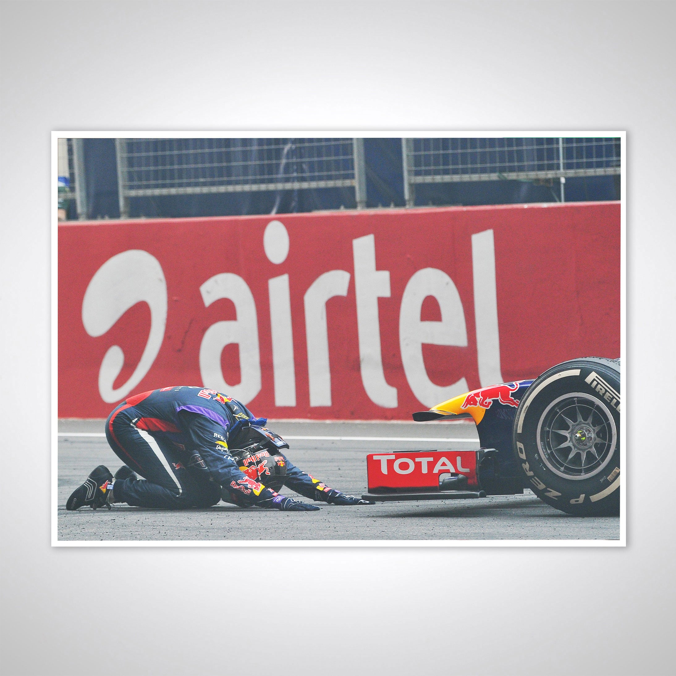 Sebastian Vettel 2013 'Fourth Consecutive World Title' Print - Indian GP