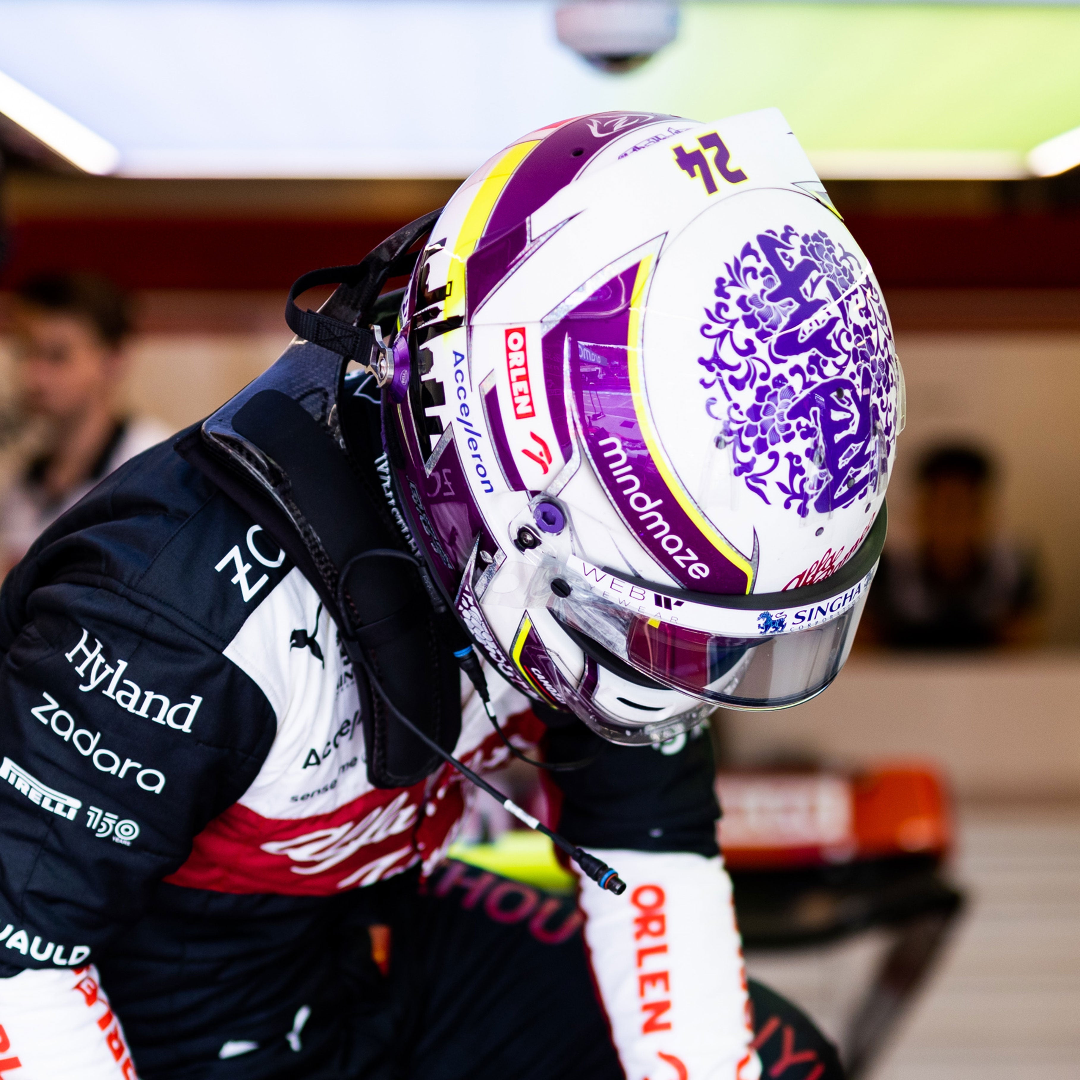 Zhou Guanyu 2022 Signed Replica Helmet