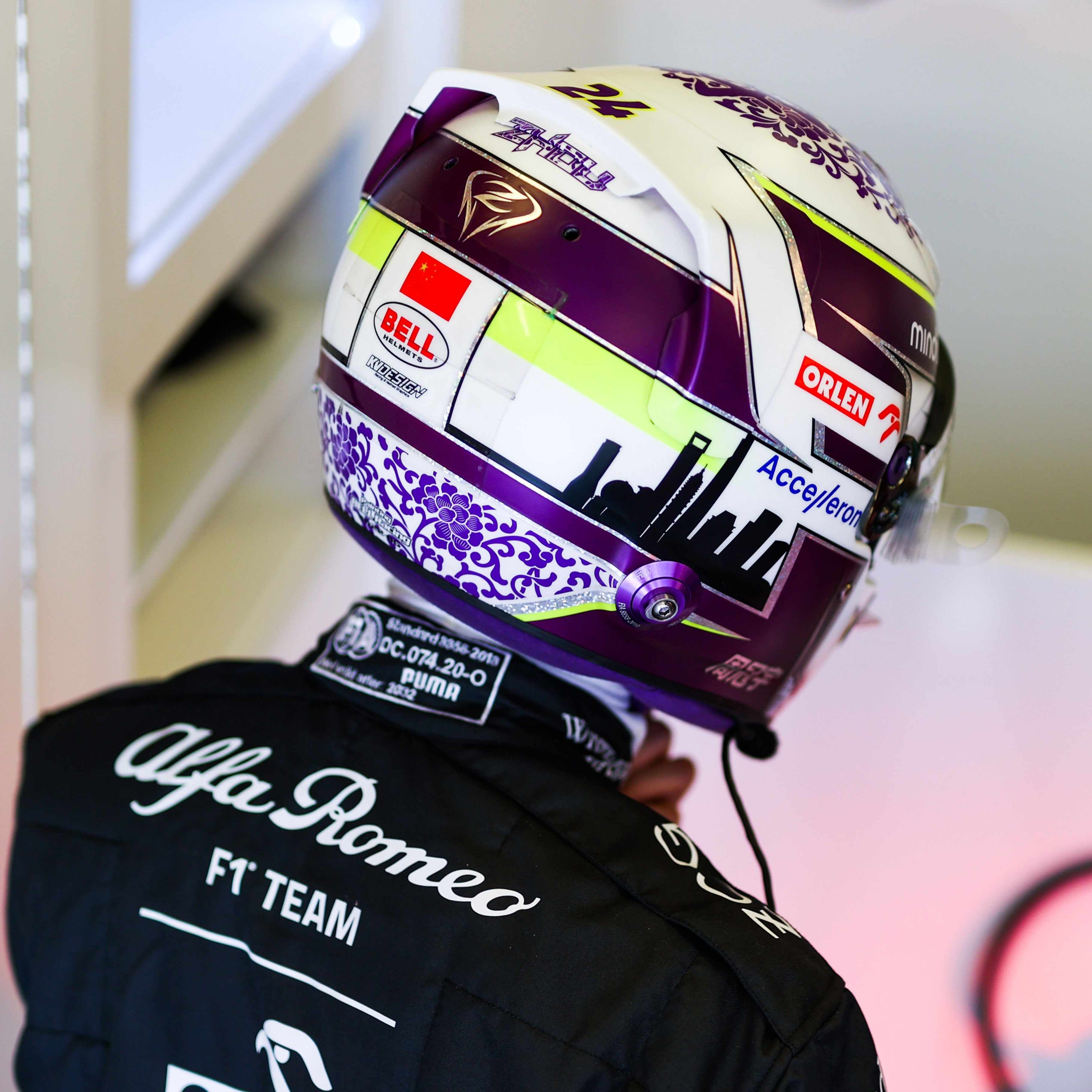 Zhou Guanyu 2022 Signed Replica Helmet