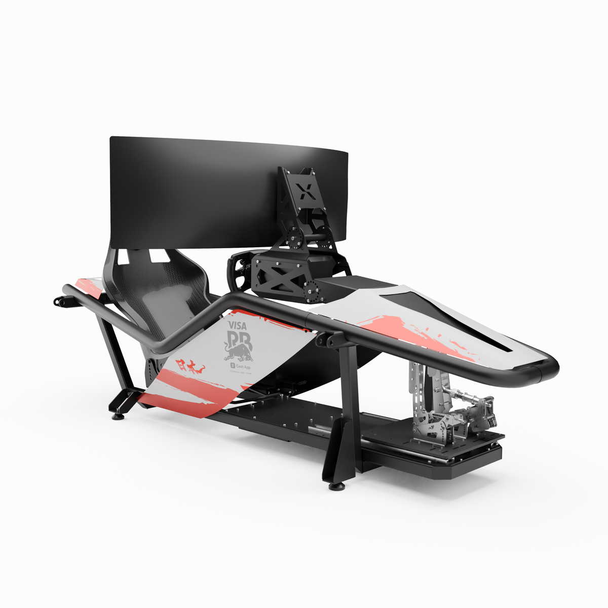 Visa Cash App Racing Bulls F1 Team X Lite static simulator Japan livery compact racing cockpit immersive experience