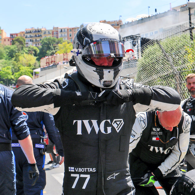 The Austin Auction LOT 019 - Valtteri Bottas 2026 Used Monaco ‘Nigel the Badger’ Helmet with Meet & Greet