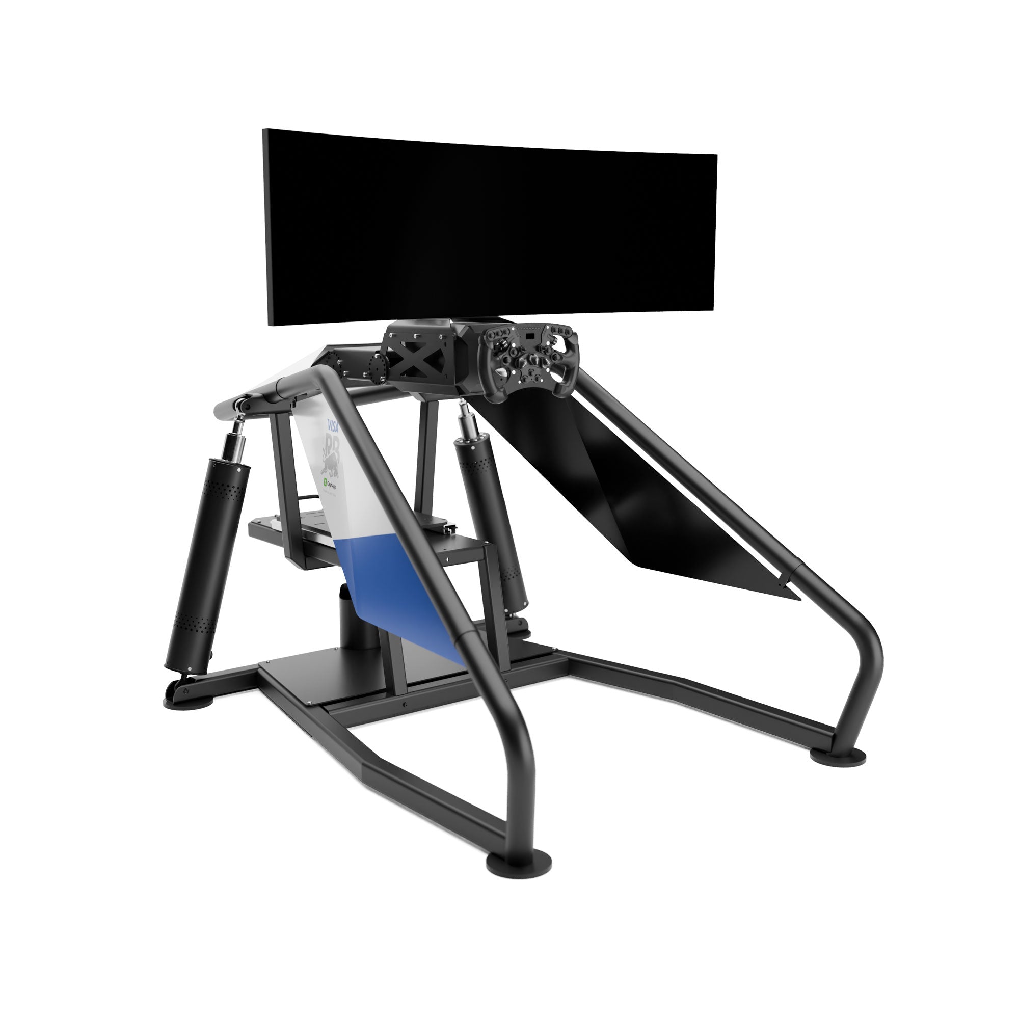 Visa Cash App Racing Bulls X Wav static simulator accessible racing setup inclusive simulator display
