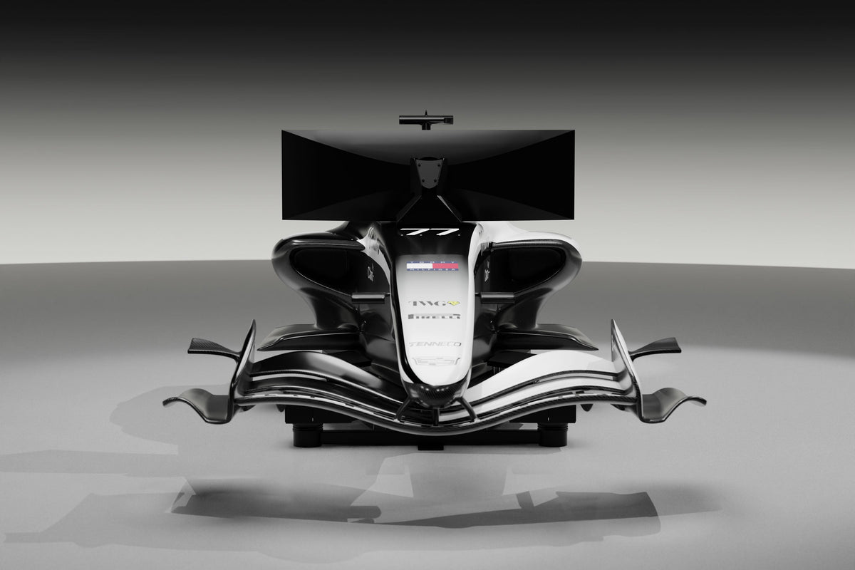 Premium Official Cadillac Formula One Team MAC-26 simulator from the 2026 season, celebrating modern Formula 1 innovation