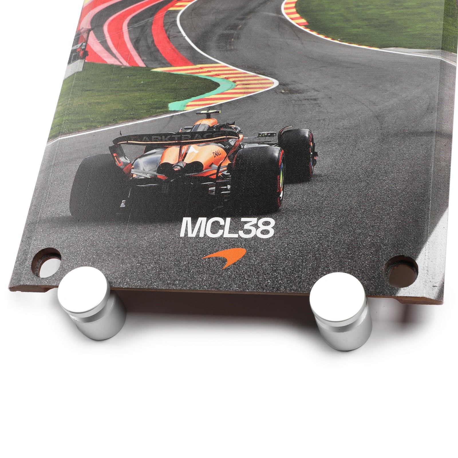 Lando Norris 2024 McLaren Formula One Team Grand Prix Used Front Skid Plank Wall Art - Belgium