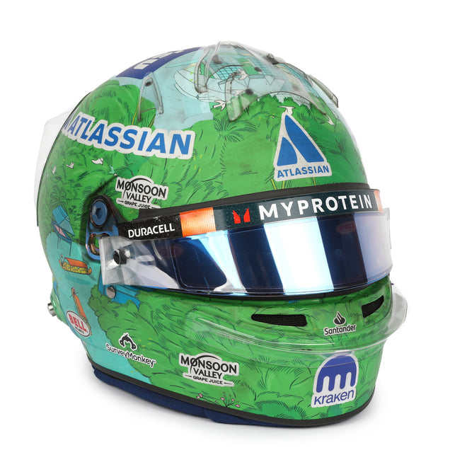 LOT 507 - Alex Albon 2025 Signed Race Used Helmet – Singapore GP