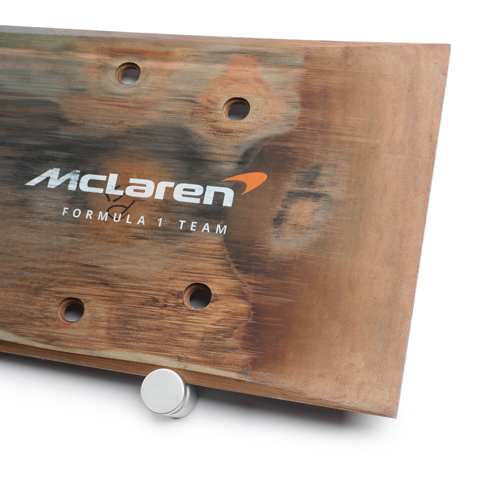 Lando Norris 2024 McLaren Formula One Team Grand Prix Used Rear Skid Plank Wall Art - Spanish GP