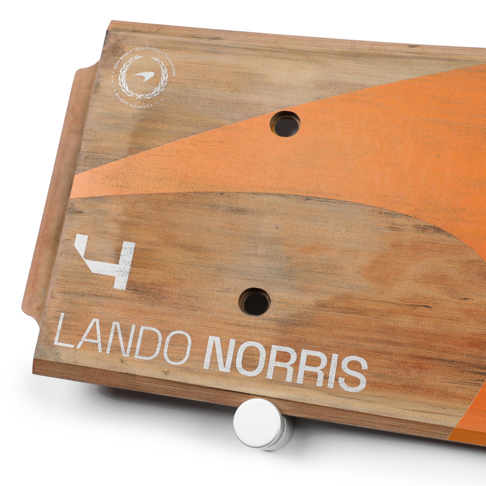 Lando Norris 2024 McLaren Formula One Team Grand Prix Used Rear Skid Plank Wall Art - Spanish GP