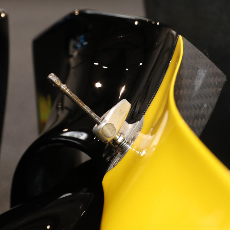 Lotus E22-03 2014 Formula 1-inspired rolling chassis for premium collector display, featuring 2019 RS19 livery