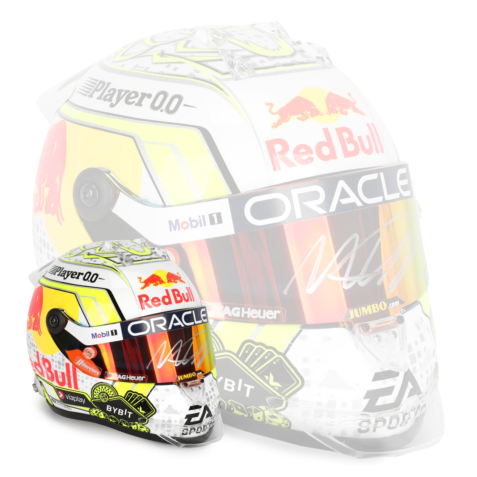 LOT 646 - Max Verstappen Signed 2023 Red Bull Racing 1:2 Scale Helmet - Las Vegas GP