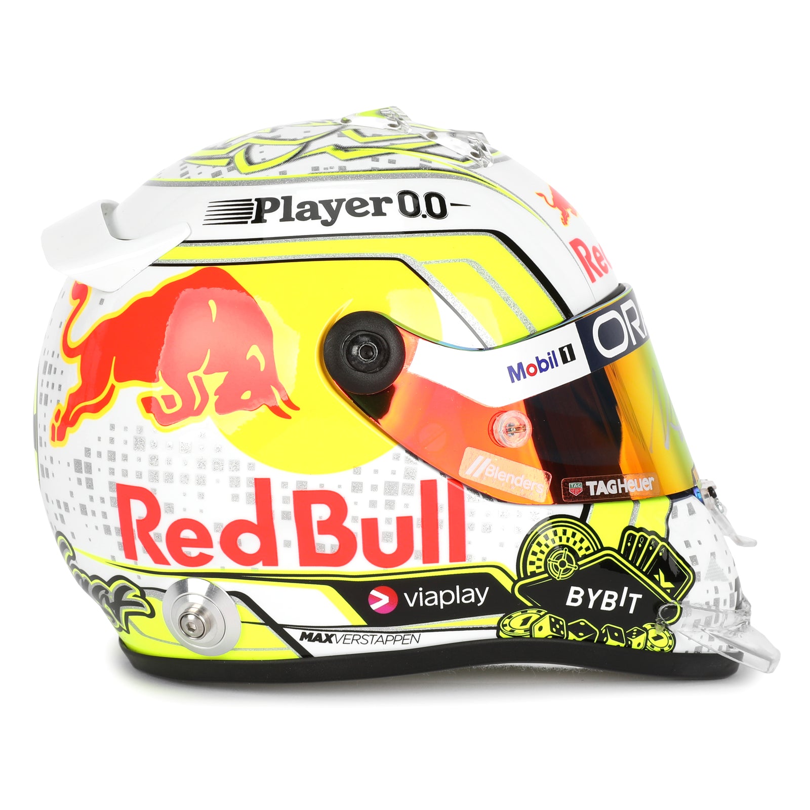 LOT 646 - Max Verstappen Signed 2023 Red Bull Racing 1:2 Scale Helmet - Las Vegas GP