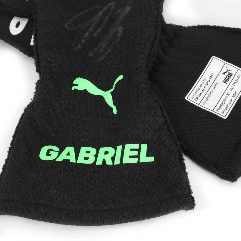 Gabriel Bortoleto Stake Sauber 2025 Gloves Signed Gloves